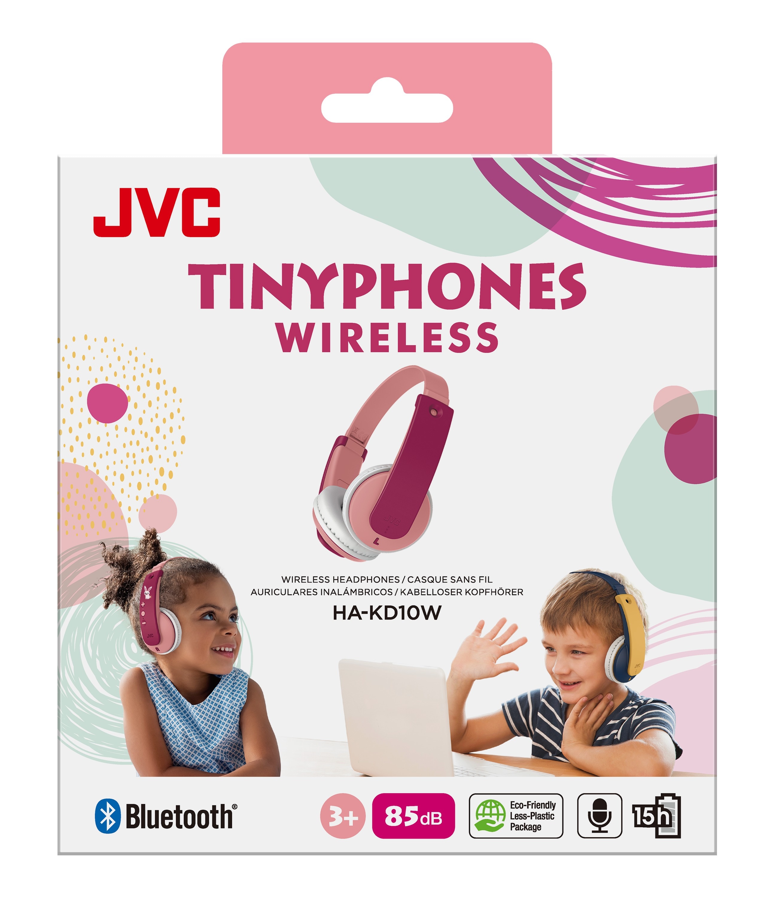 Tinyphones On-Ear Wireless Barnhörlurar rosa