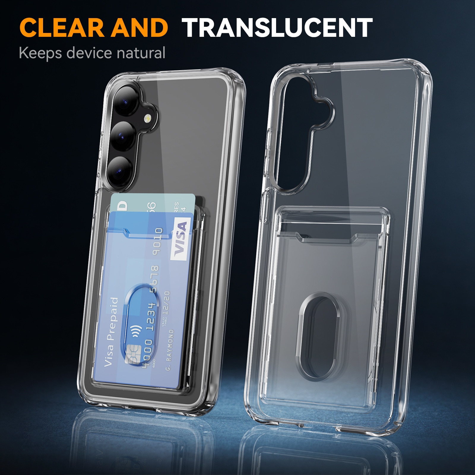 Hybridskal Kortfack Samsung Galaxy S24 Plus transparent