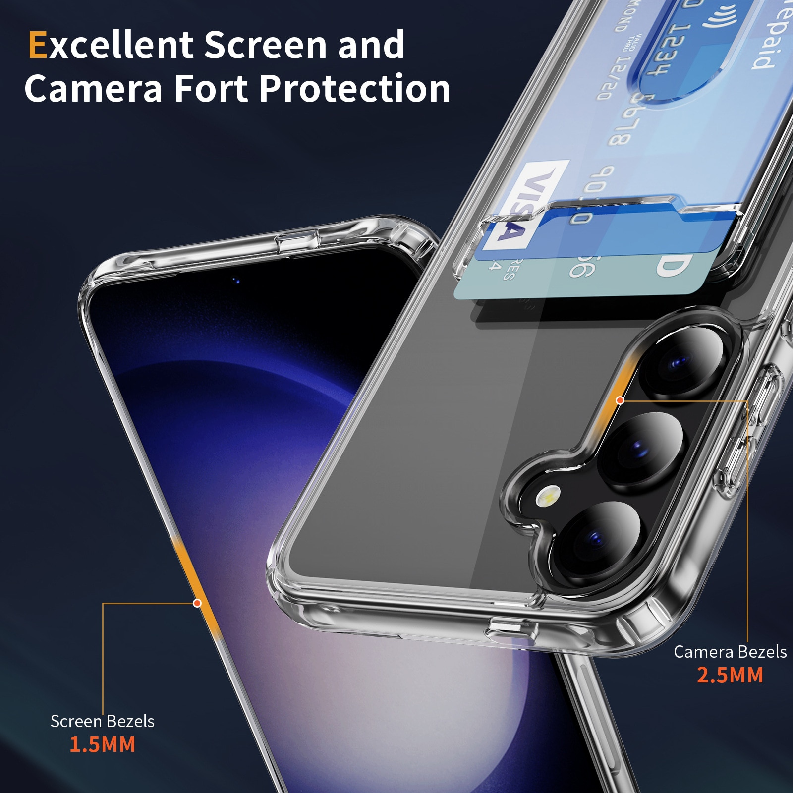 Hybridskal Kortfack Samsung Galaxy S24 Plus transparent