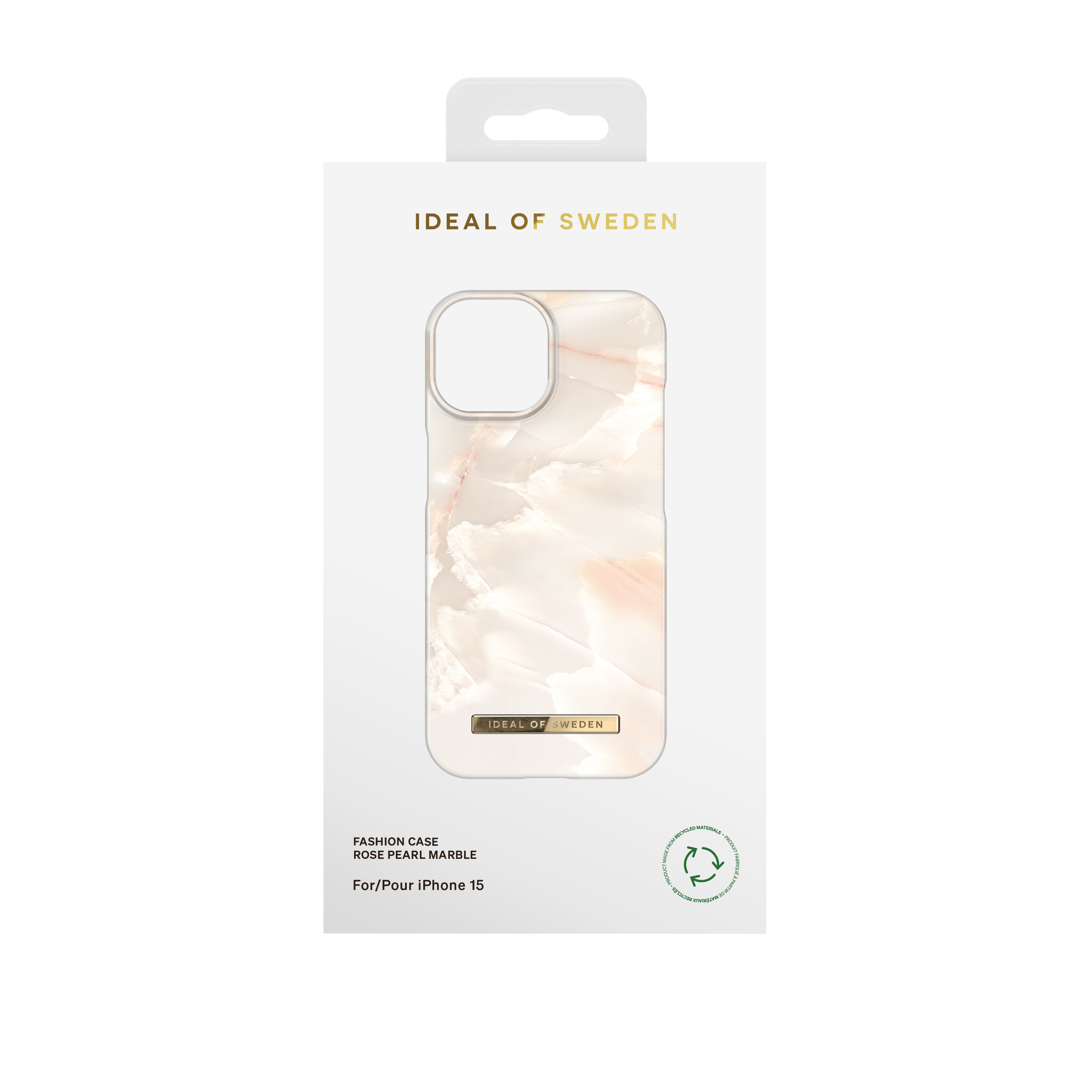 Fashion Case iPhone 15 Rose Pearl Marble