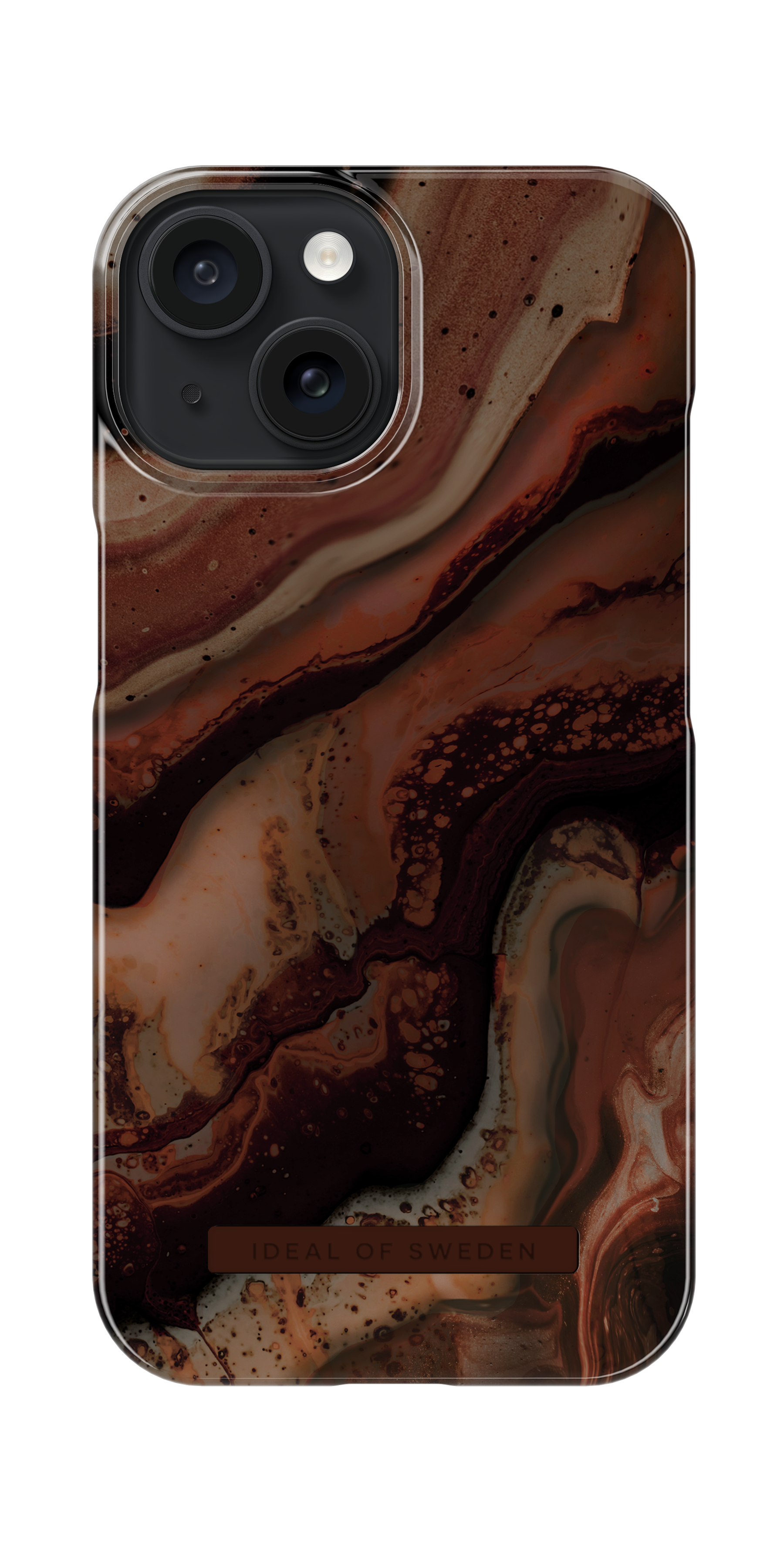 Fashion Case iPhone 15 Dark Amber Marble