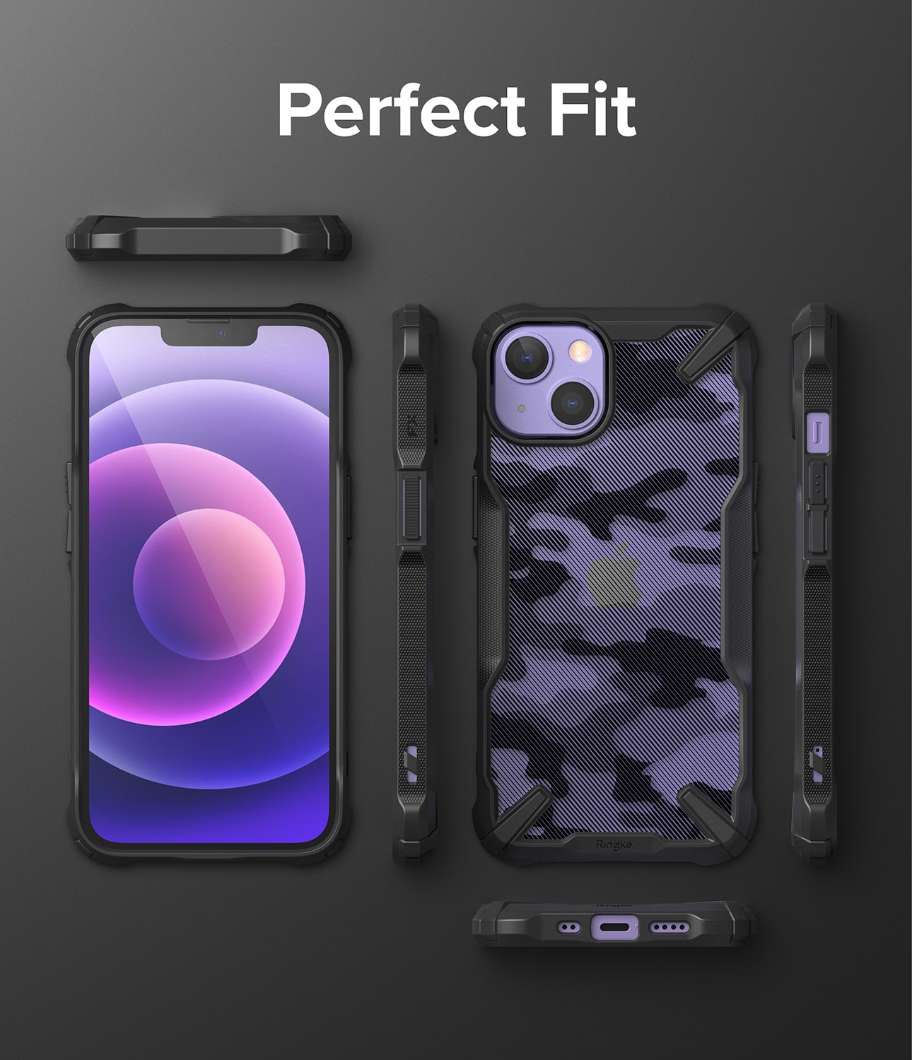 Fusion X Design Case iPhone 13 Mini Camo Black