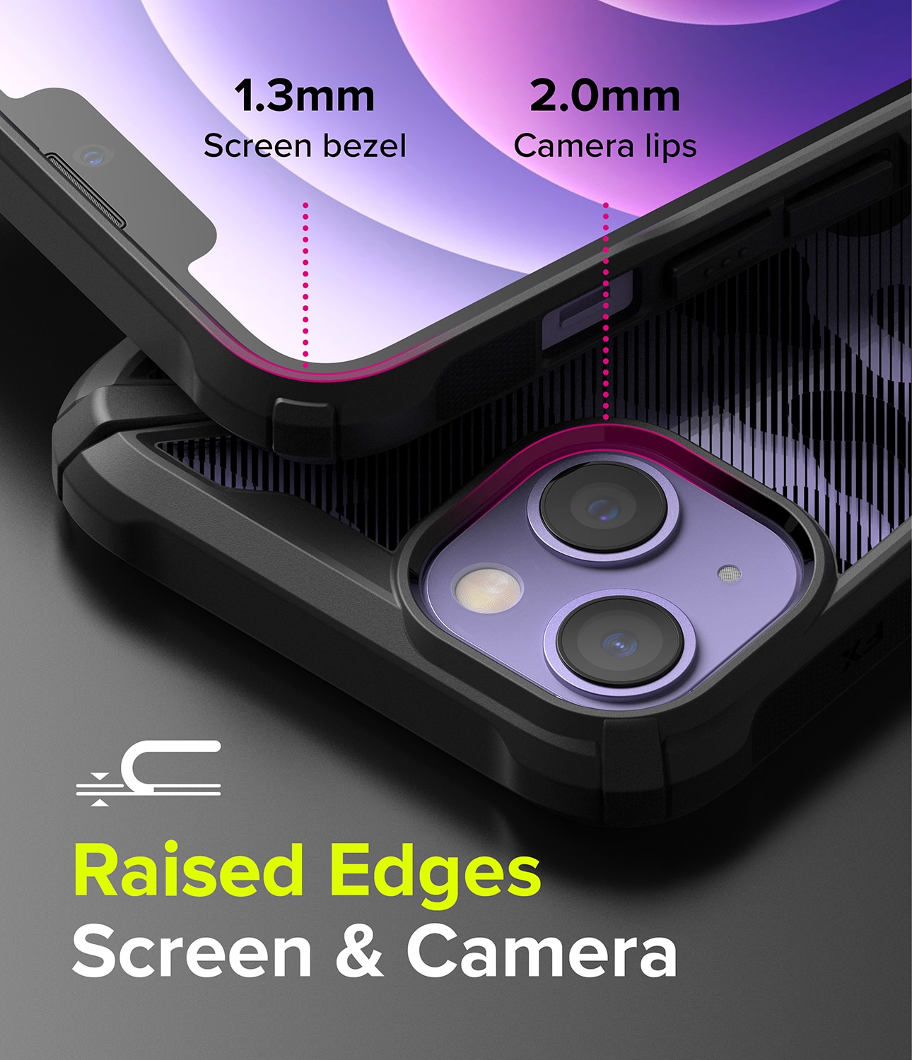 Fusion X Design Case iPhone 13 Camo Black