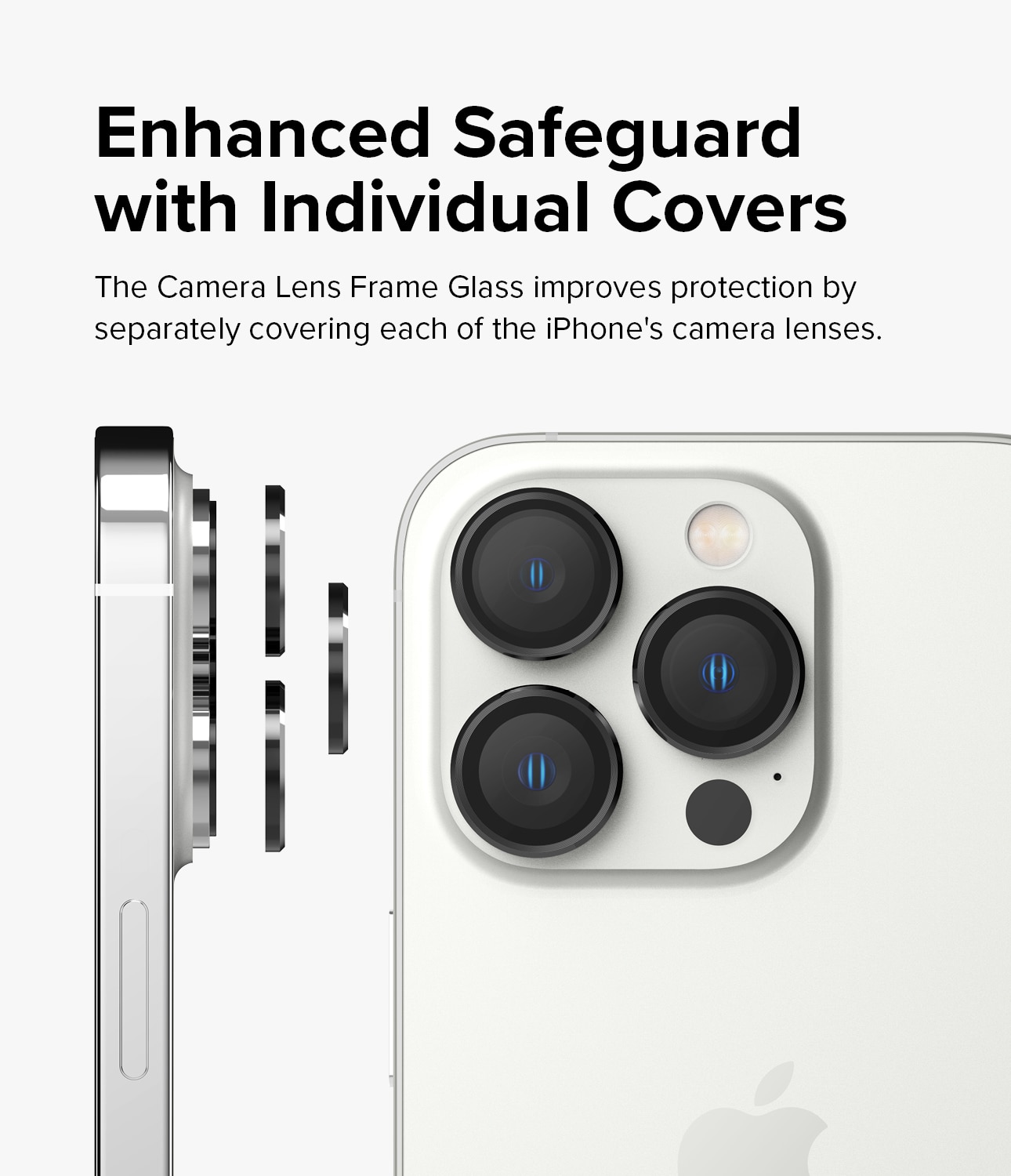 Camera Lens Frame Glass iPhone 14 Pro Max Svart