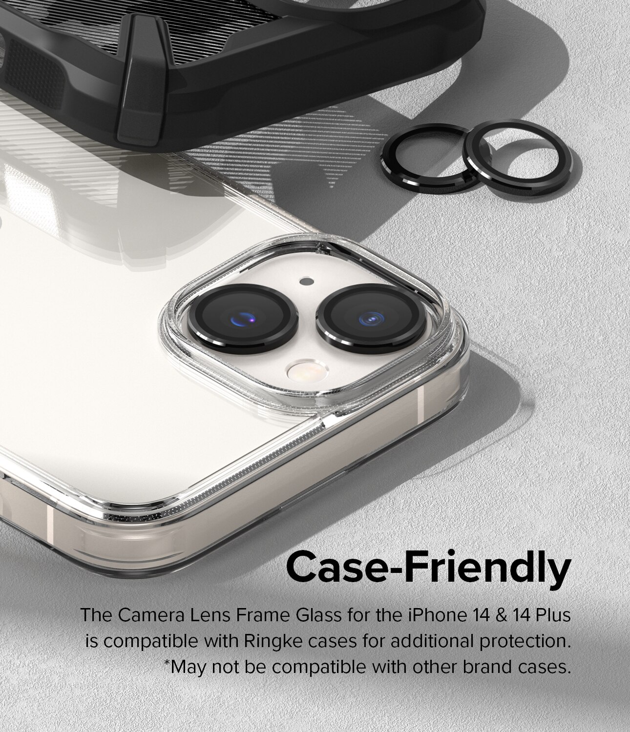 Camera Lens Frame Glass iPhone 14 Black