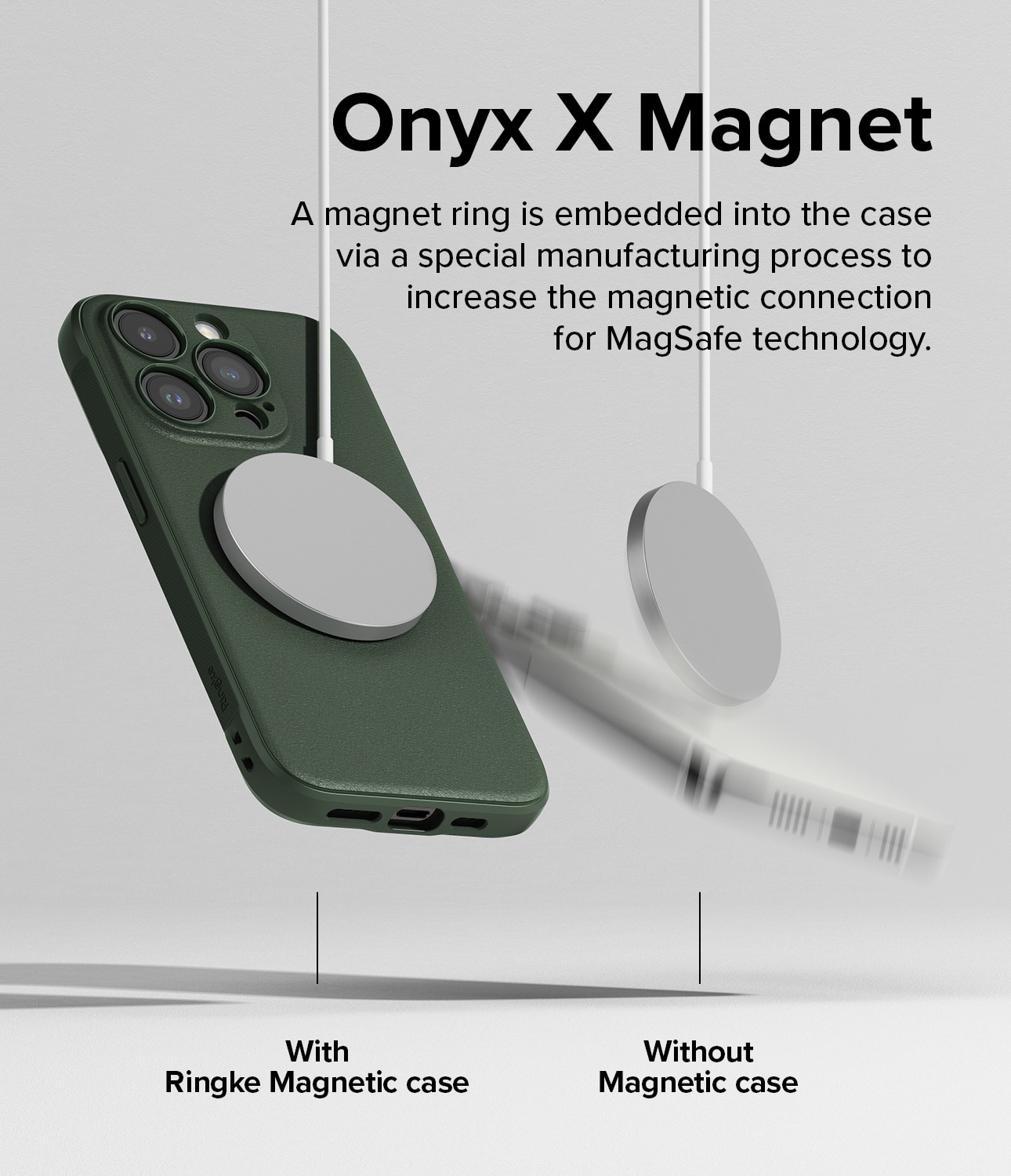 Onyx Magnetic Case iPhone 15 Pro Max Dark Green