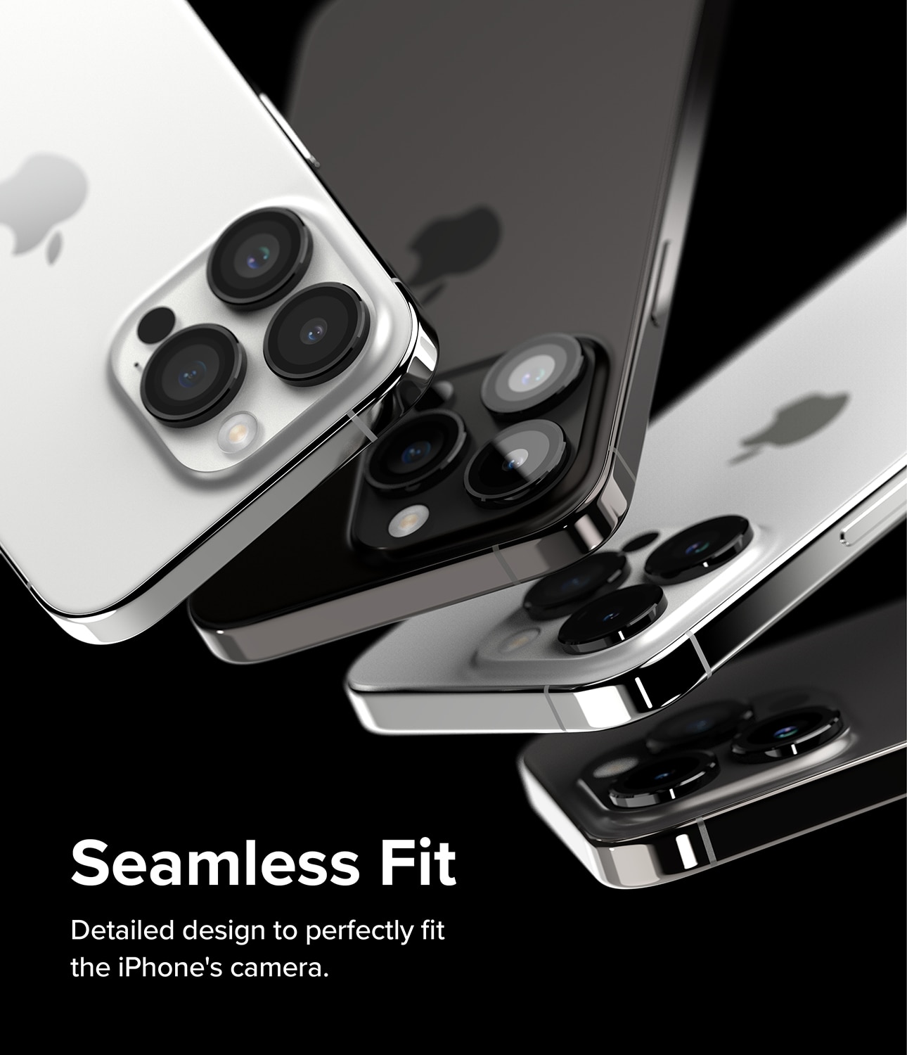 Camera Lens Frame Glass iPhone 15 Pro Svart