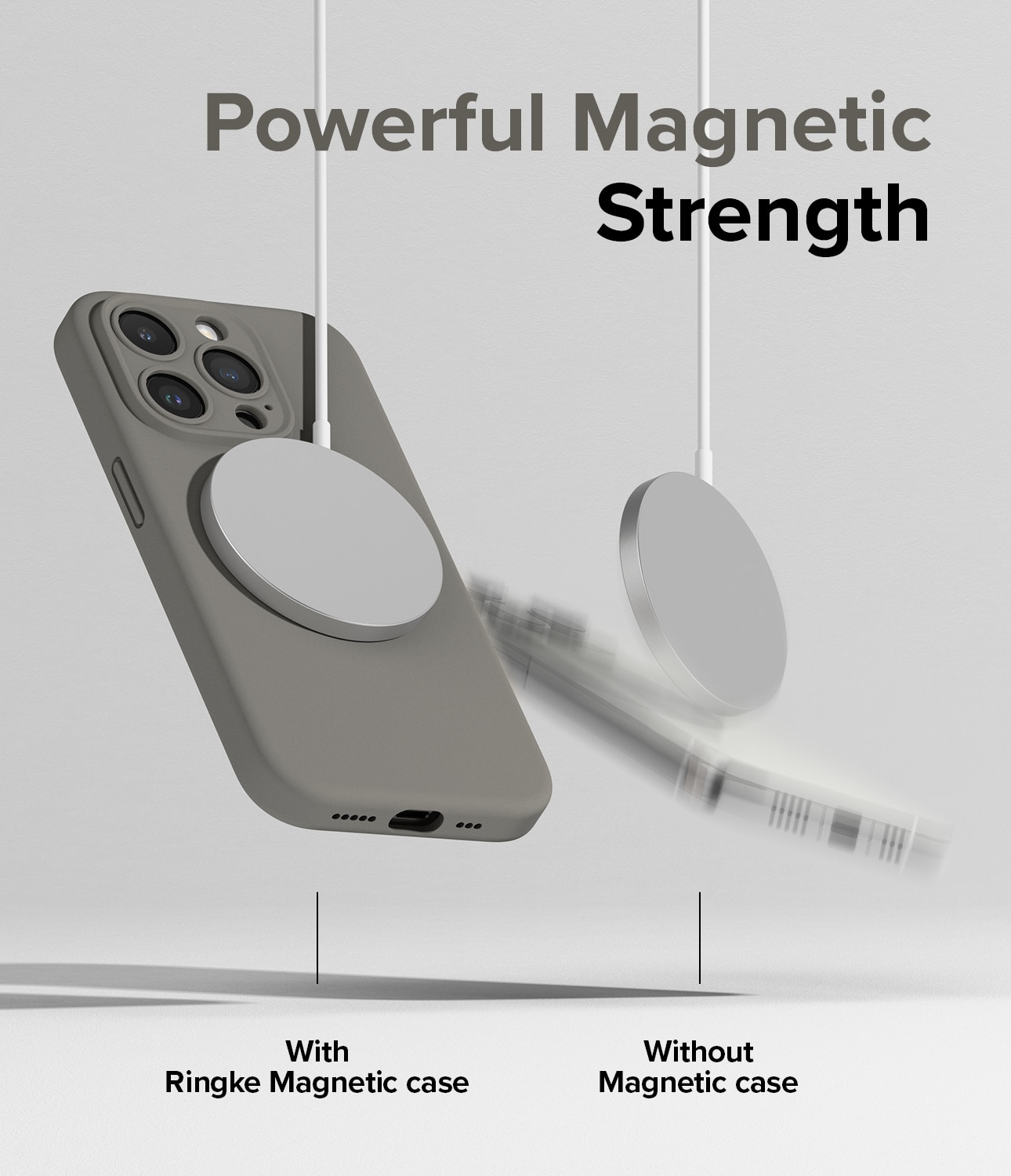 Silicone Magnetic Case iPhone 15 Pro Gray