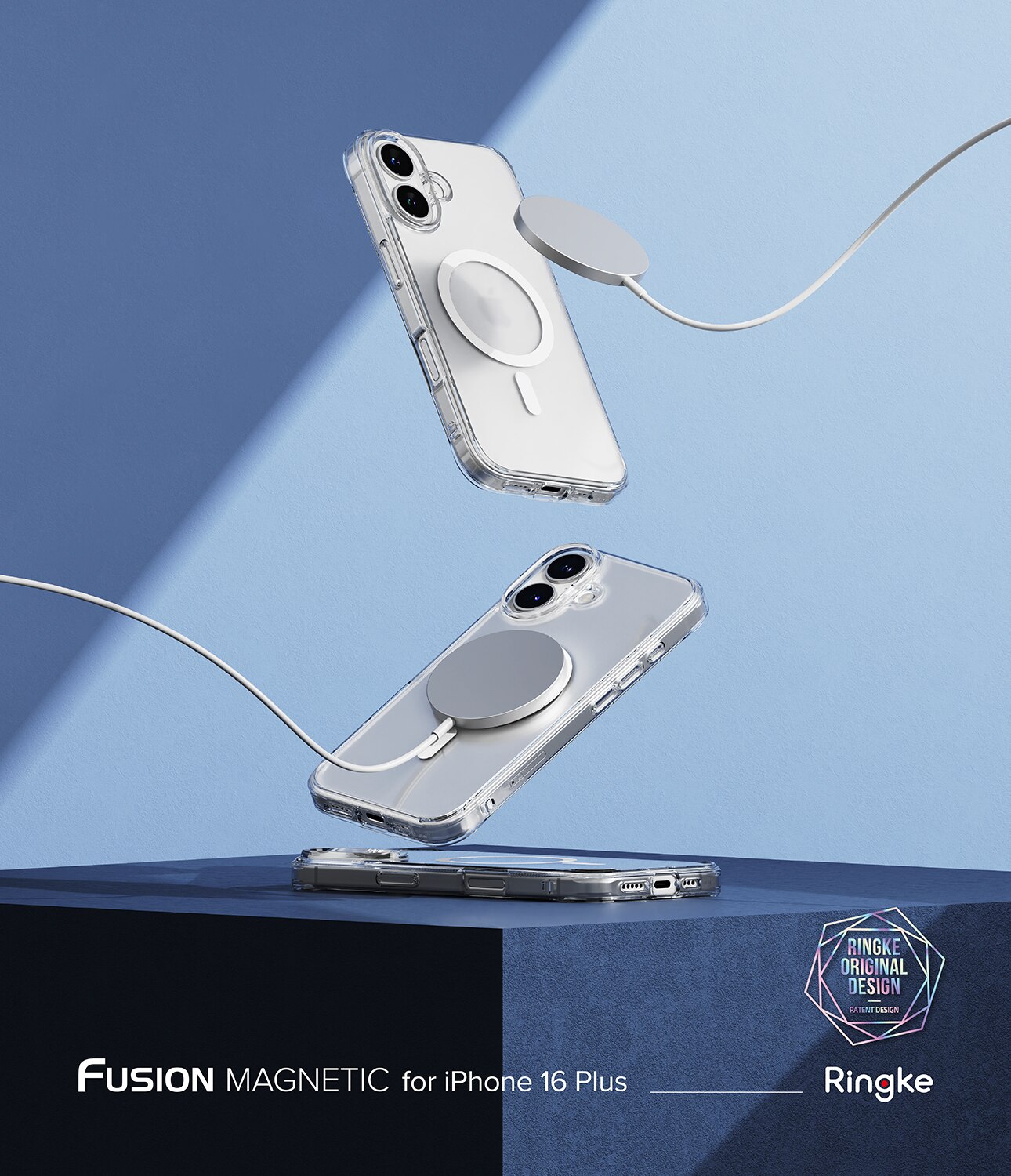 Fusion Magnetic Case iPhone 16 Plus Genomskinlig