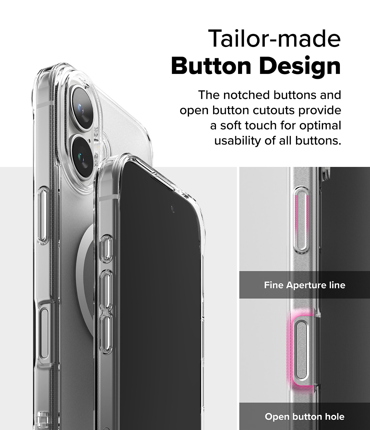 Fusion Magnetic Case iPhone 16 Plus Genomskinlig
