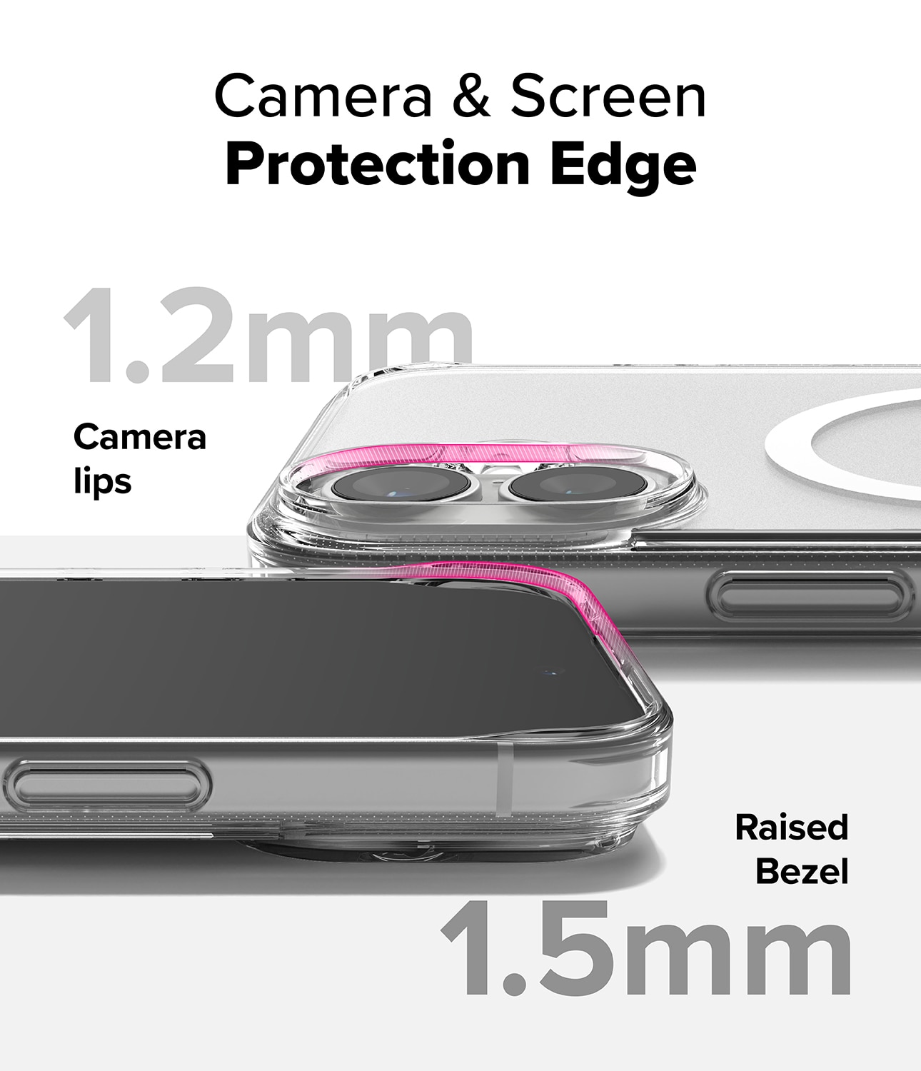 Fusion Magnetic Case iPhone 16 Plus Genomskinlig