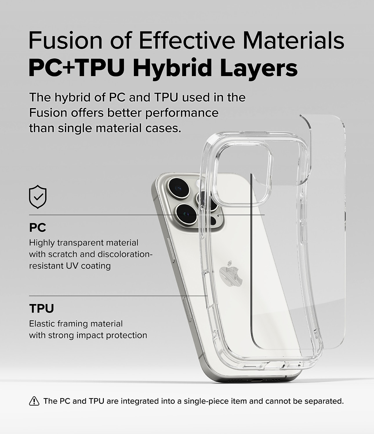 Fusion Case iPhone 16 Pro Genomskinlig