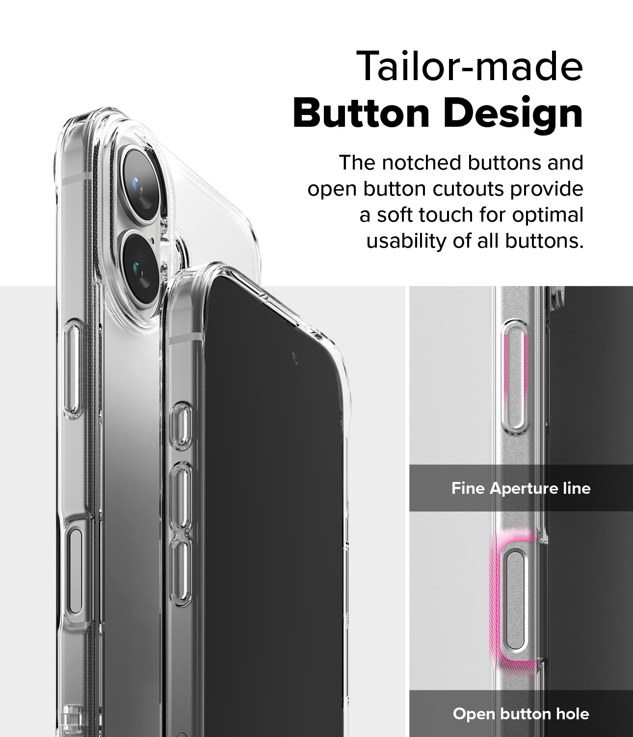 Fusion Case iPhone 16 Genomskinlig