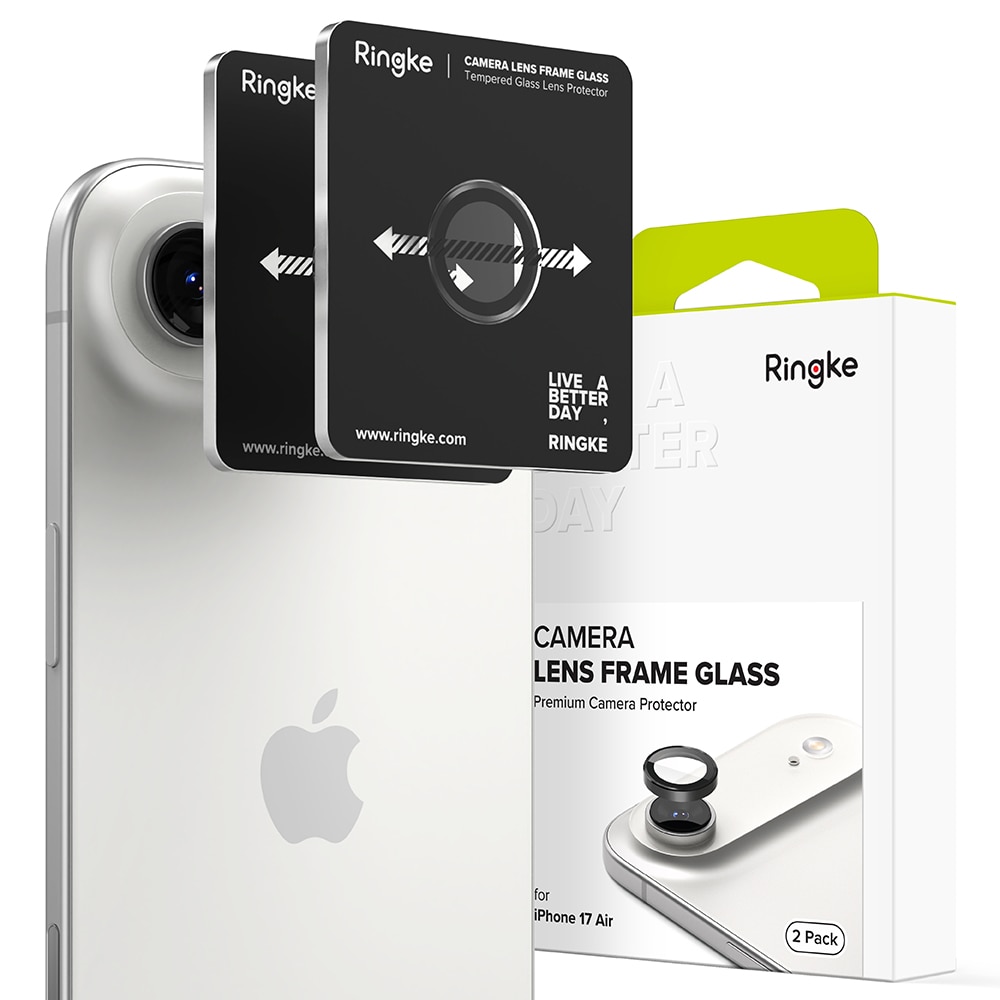 Camera Lens Frame Glass (2-pack) iPhone 17 Air Black