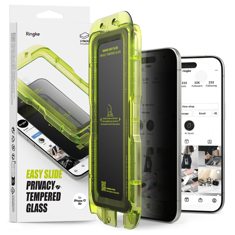 Easy Slide Privacy Glass (2-pack) iPhone 17 Air
