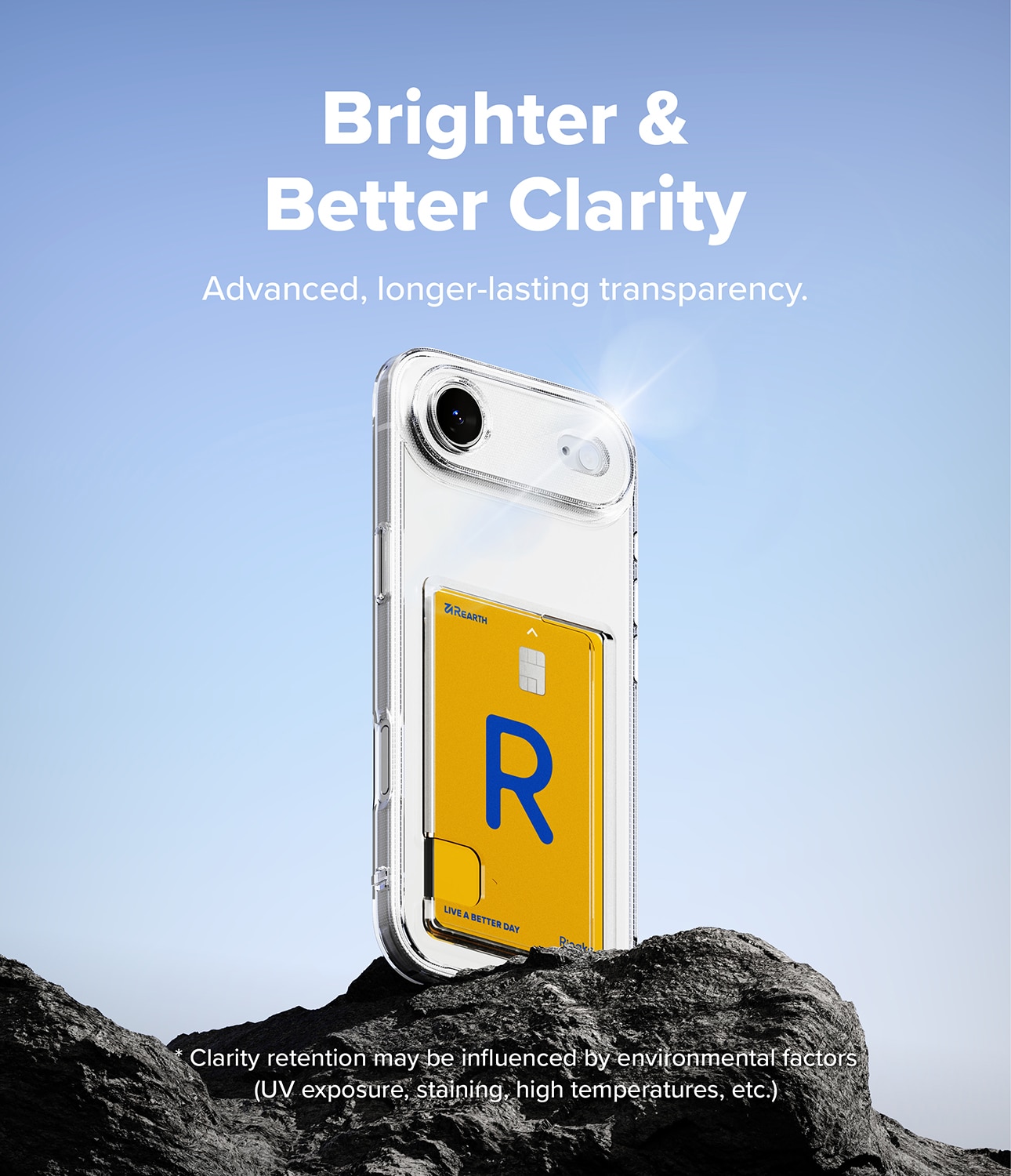 Fusion Card Case iPhone 17 Air Genomskinlig