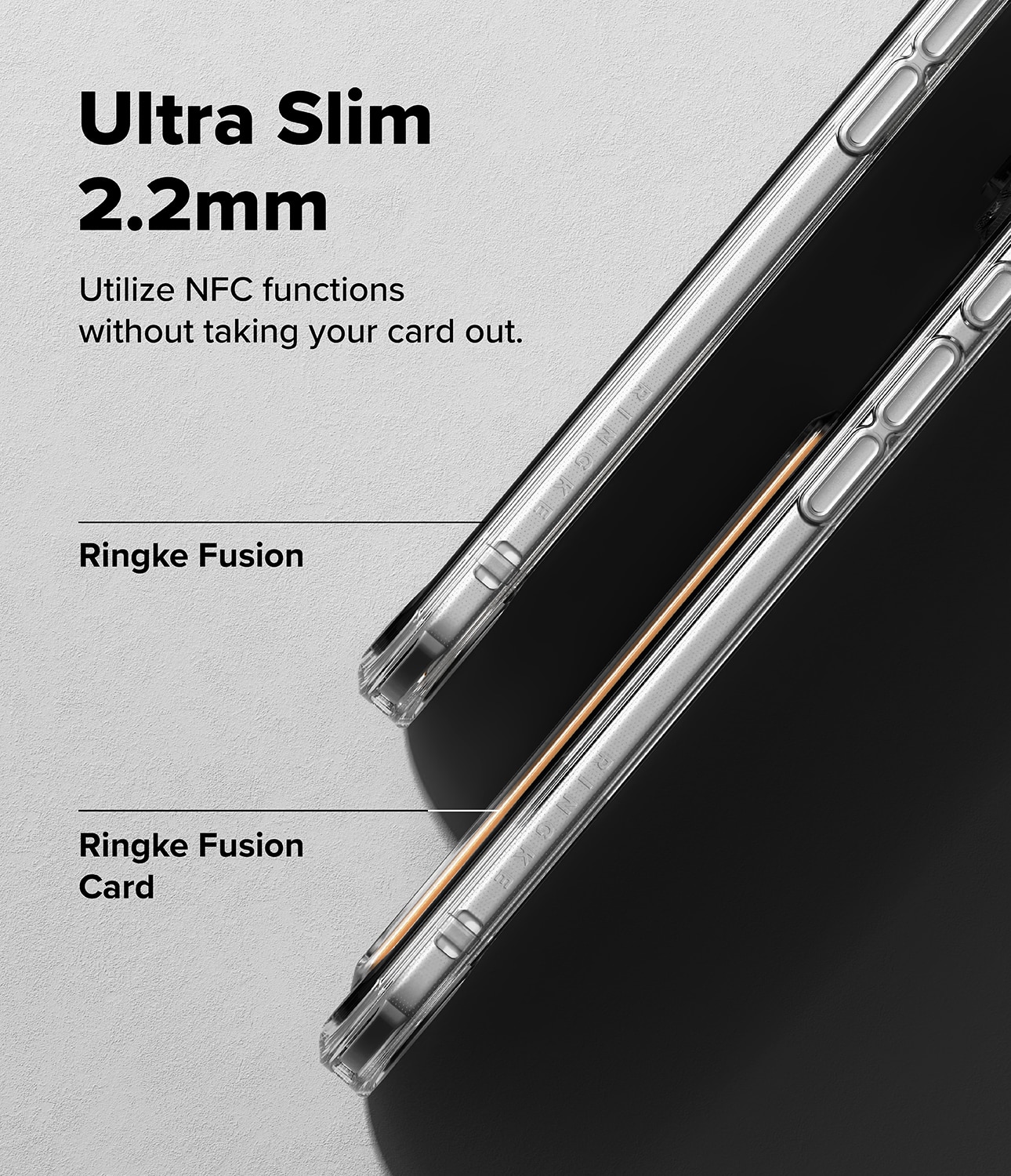 Fusion Card Case iPhone 17 Air Genomskinlig