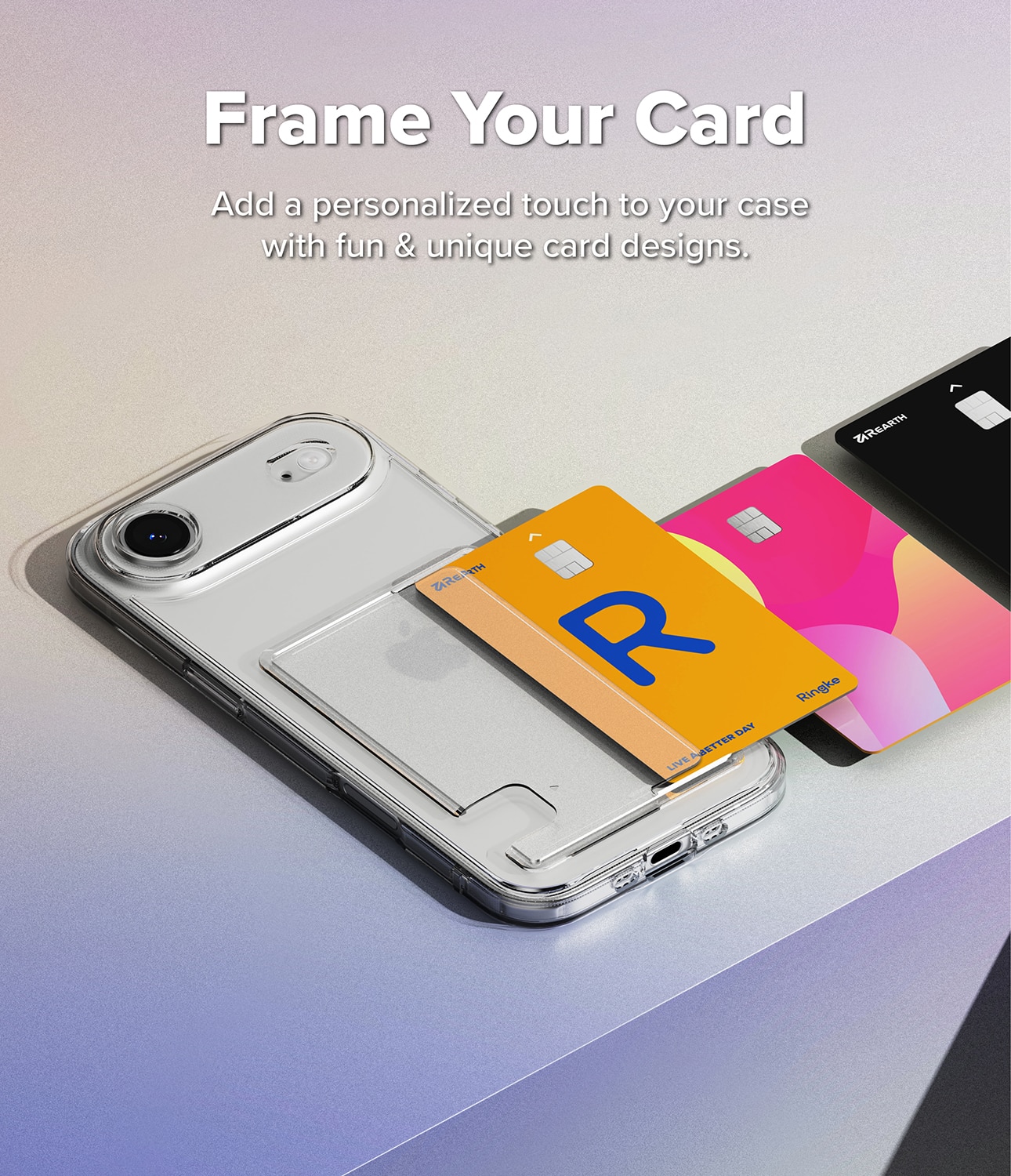 Fusion Card Case iPhone 17 Air Genomskinlig