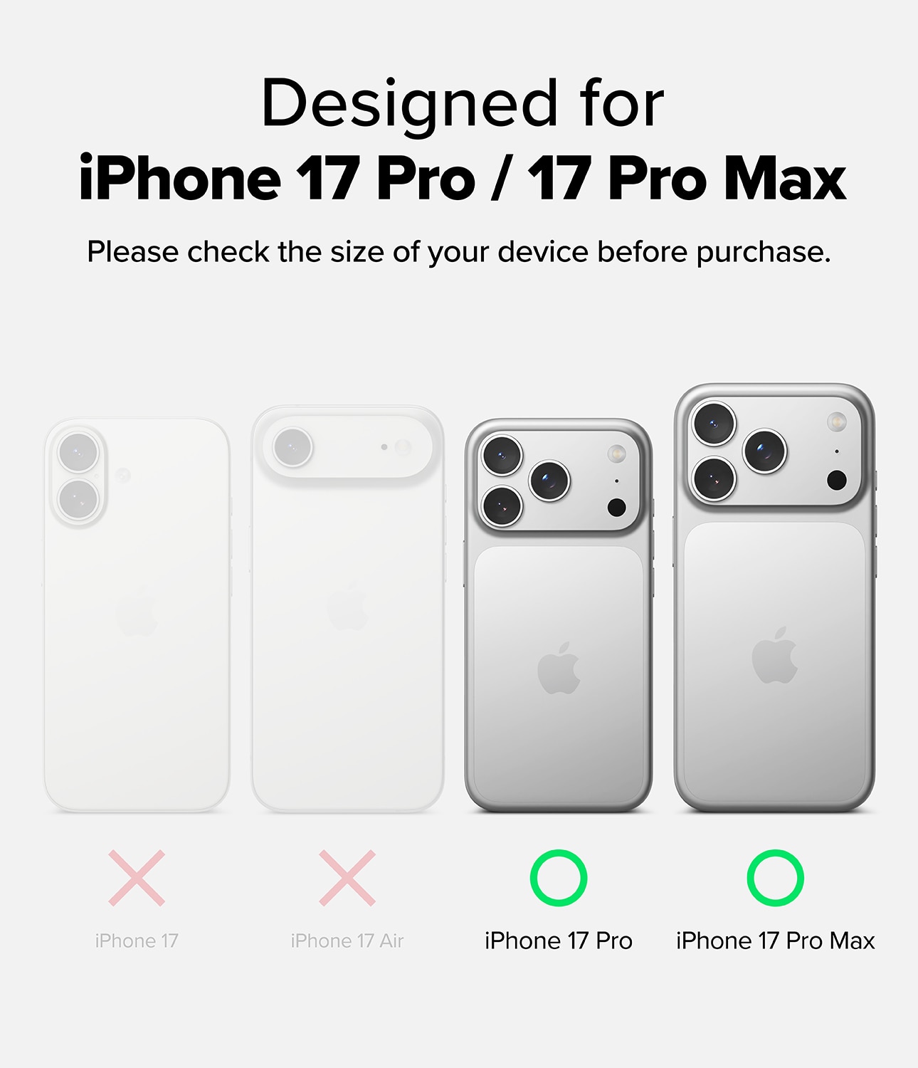 Camera Lens Frame Glass (2-pack) iPhone 17 Pro Max Black