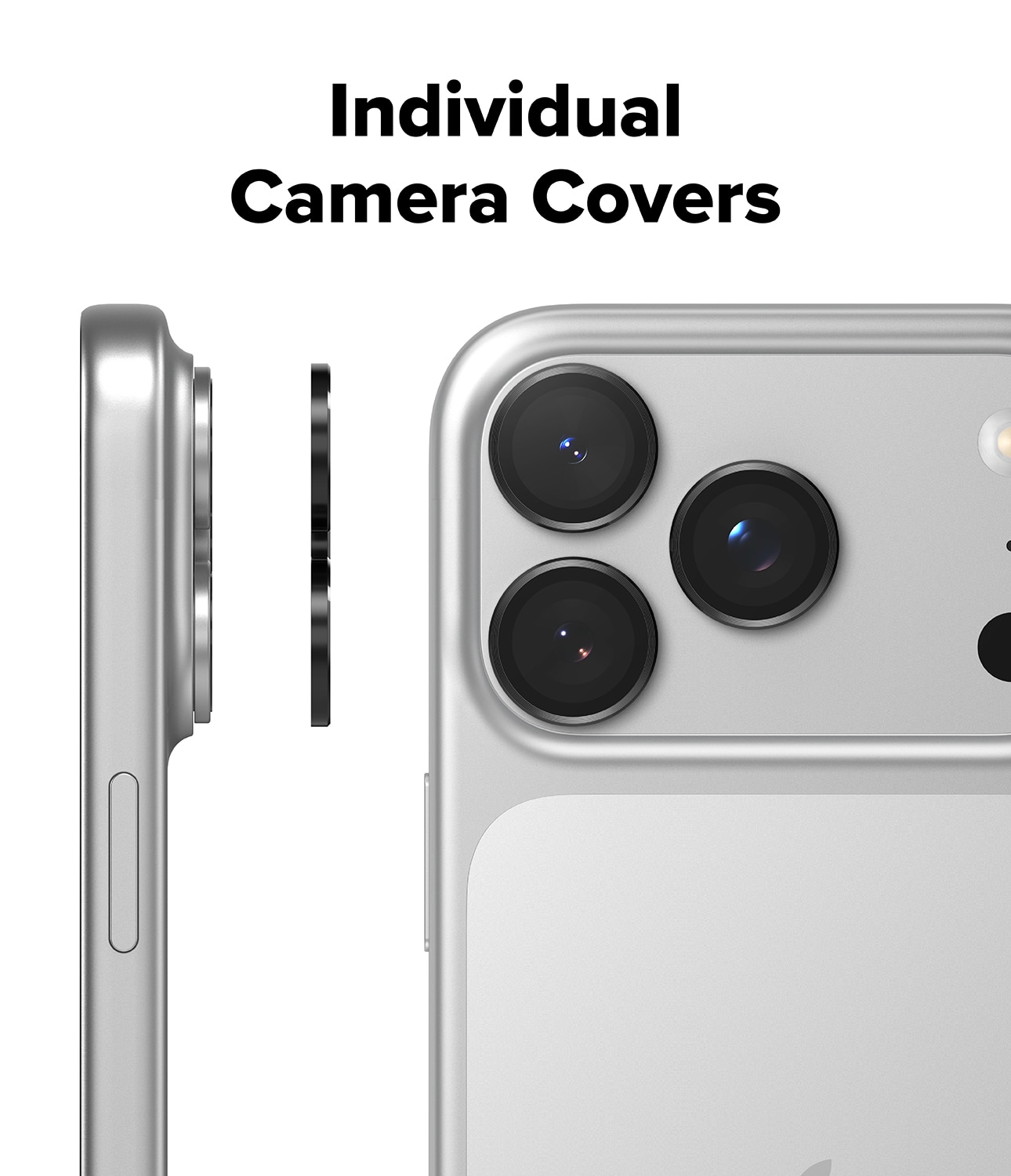 Camera Lens Frame Glass (2-pack) iPhone 17 Pro Max Black