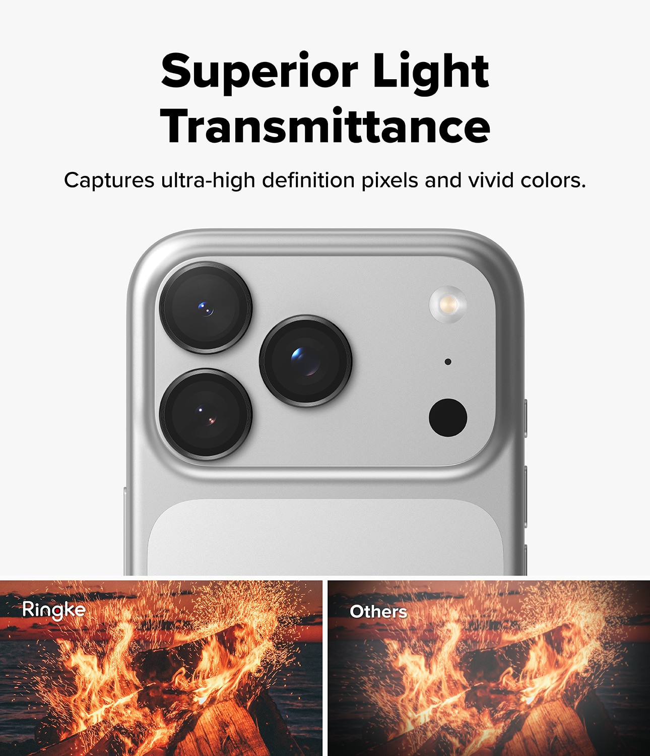 Camera Lens Frame Glass (2-pack) iPhone 17 Pro Max Black
