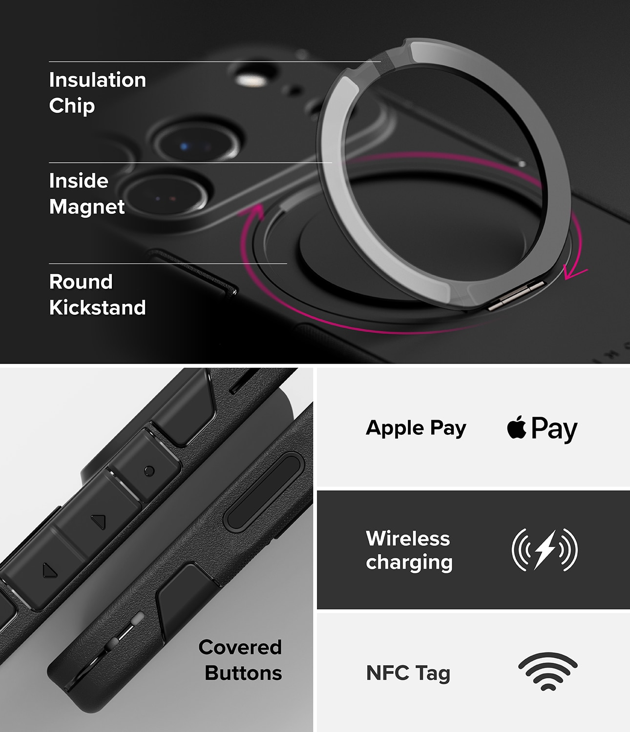 Alles Magnetic Case iPhone 17 Pro Svart