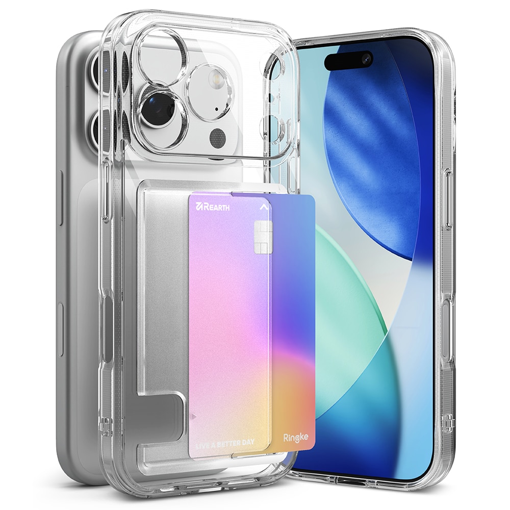 Fusion Card Case iPhone 17 Pro Genomskinlig
