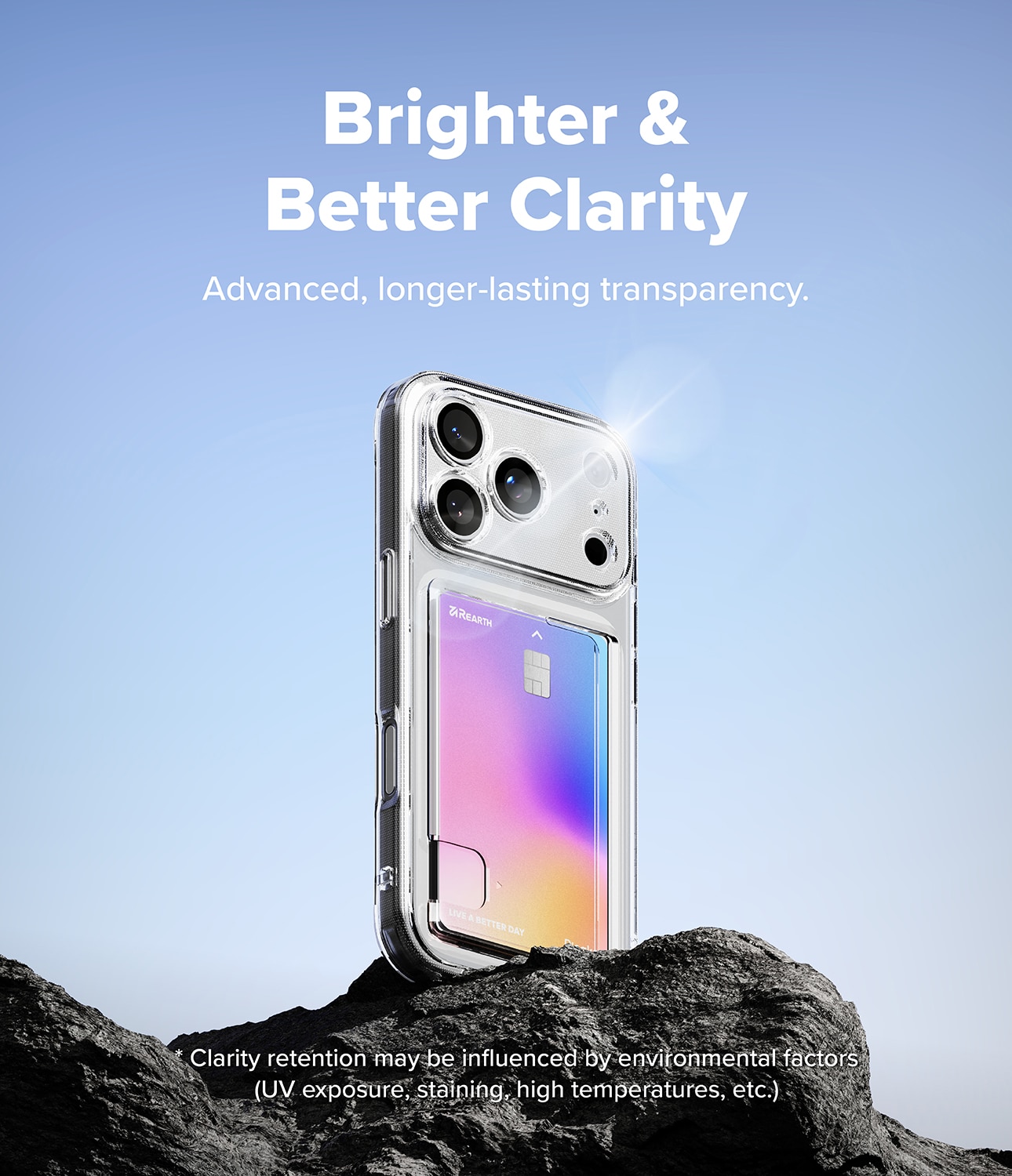 Fusion Card Case iPhone 17 Pro Max Genomskinlig