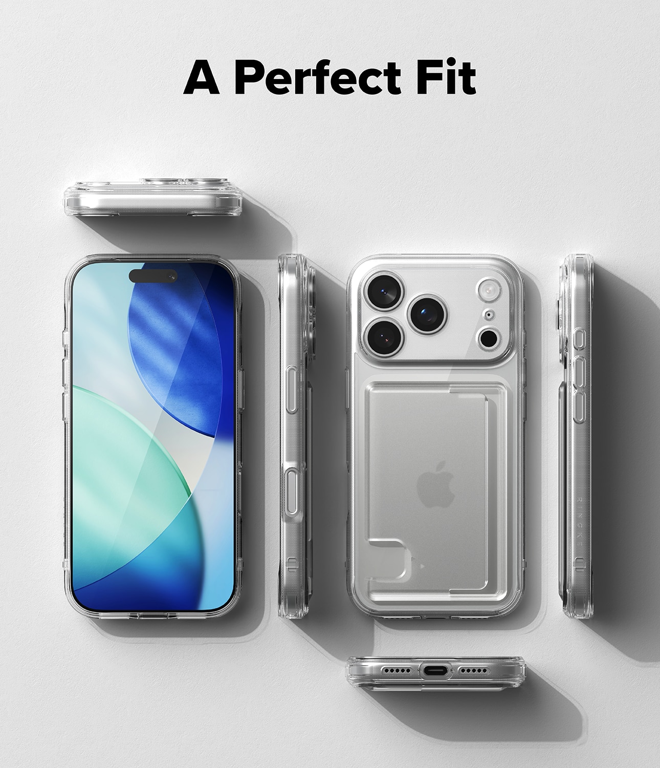 Fusion Card Case iPhone 17 Pro Max Genomskinlig