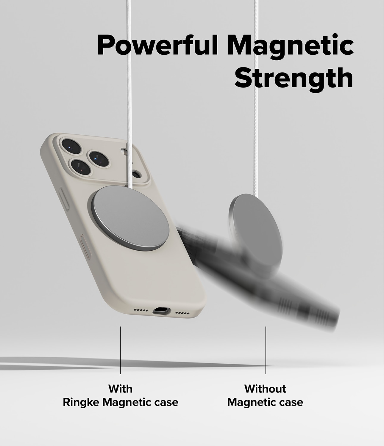 Silicone Magnetic Case iPhone 17 Pro Stone