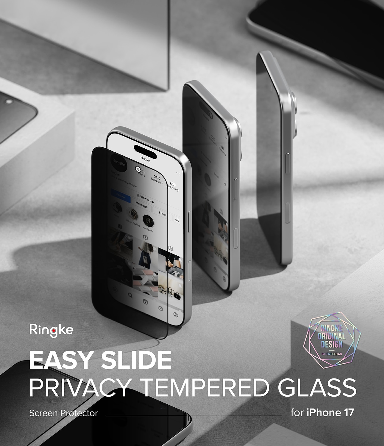 Easy Slide Privacy Glass (2-pack) iPhone 17