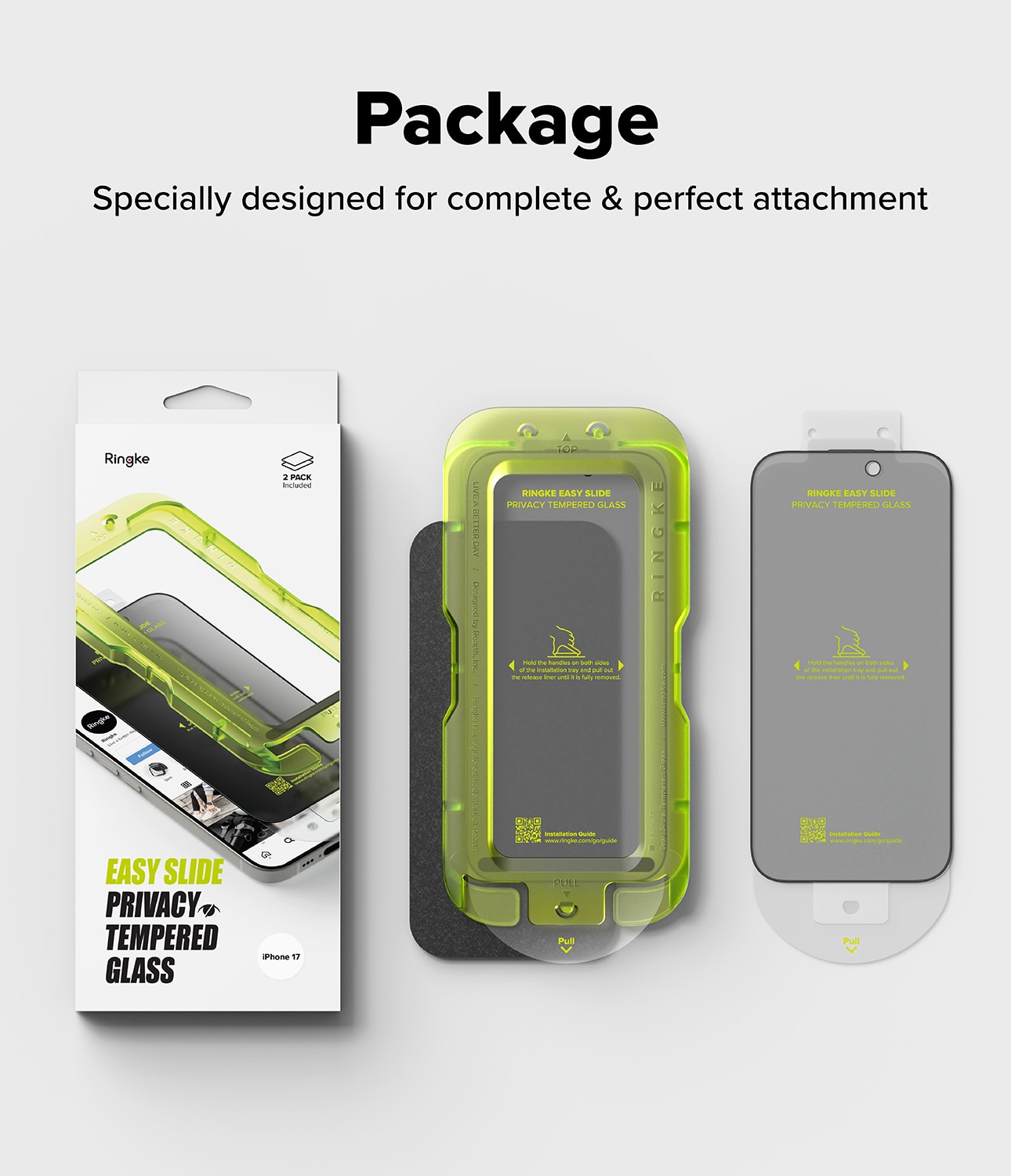 Easy Slide Privacy Glass (2-pack) iPhone 17