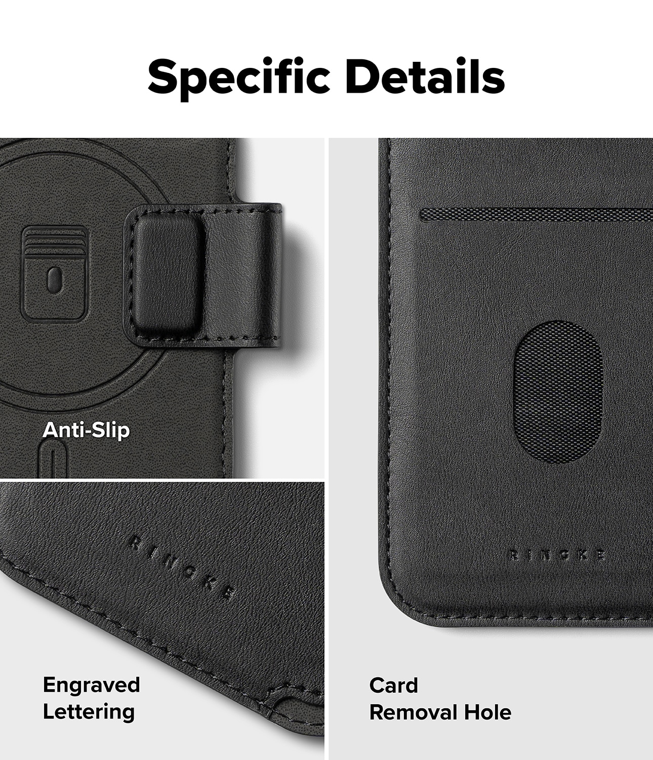 Folio Grip Wallet Magnetic iPhone 17 Black