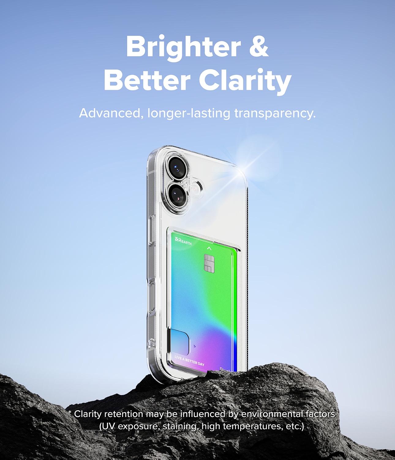 Fusion Card Case iPhone 17 Genomskinlig