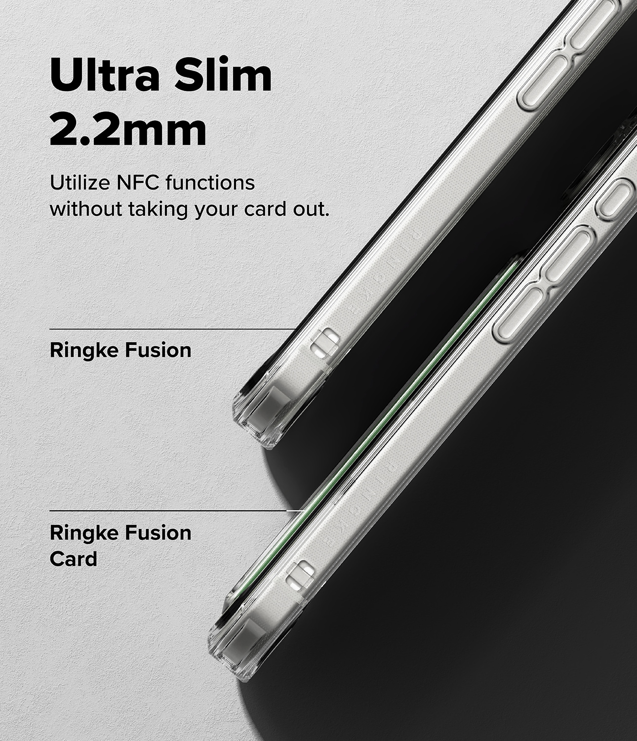 Fusion Card Case iPhone 17 Genomskinlig