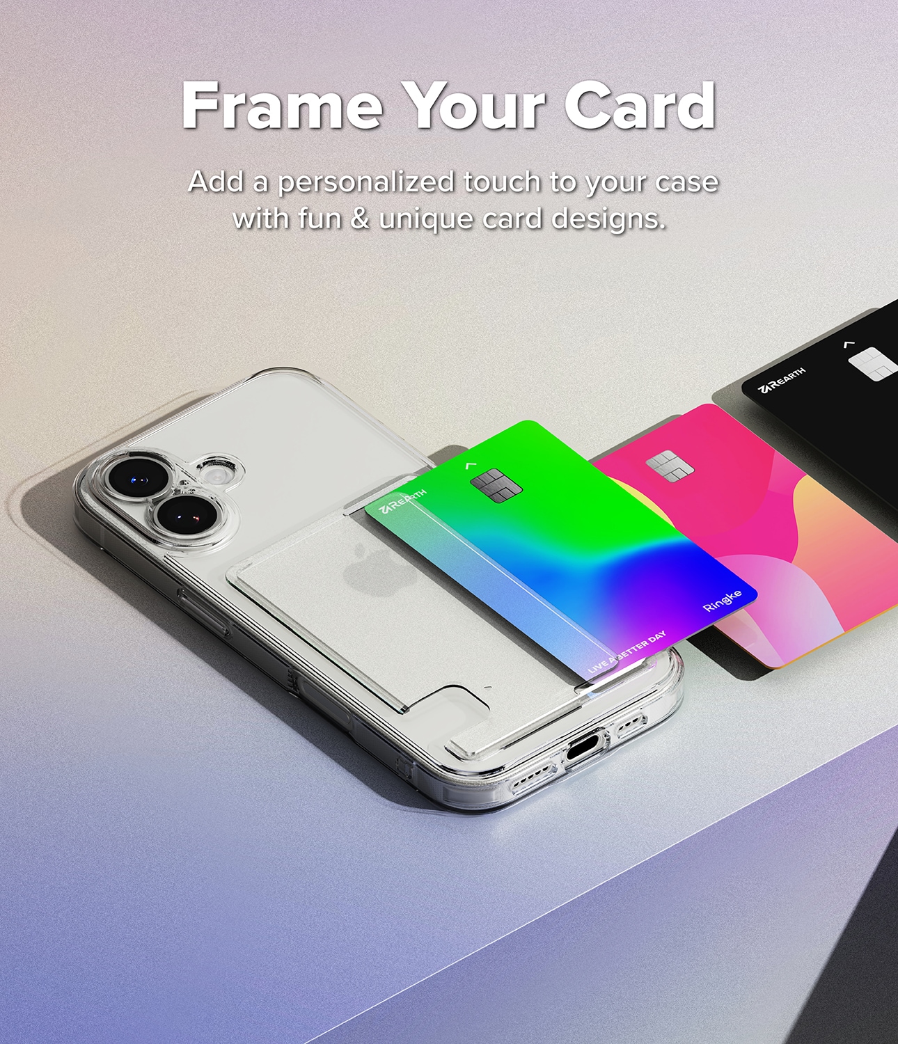 Fusion Card Case iPhone 17 Genomskinlig