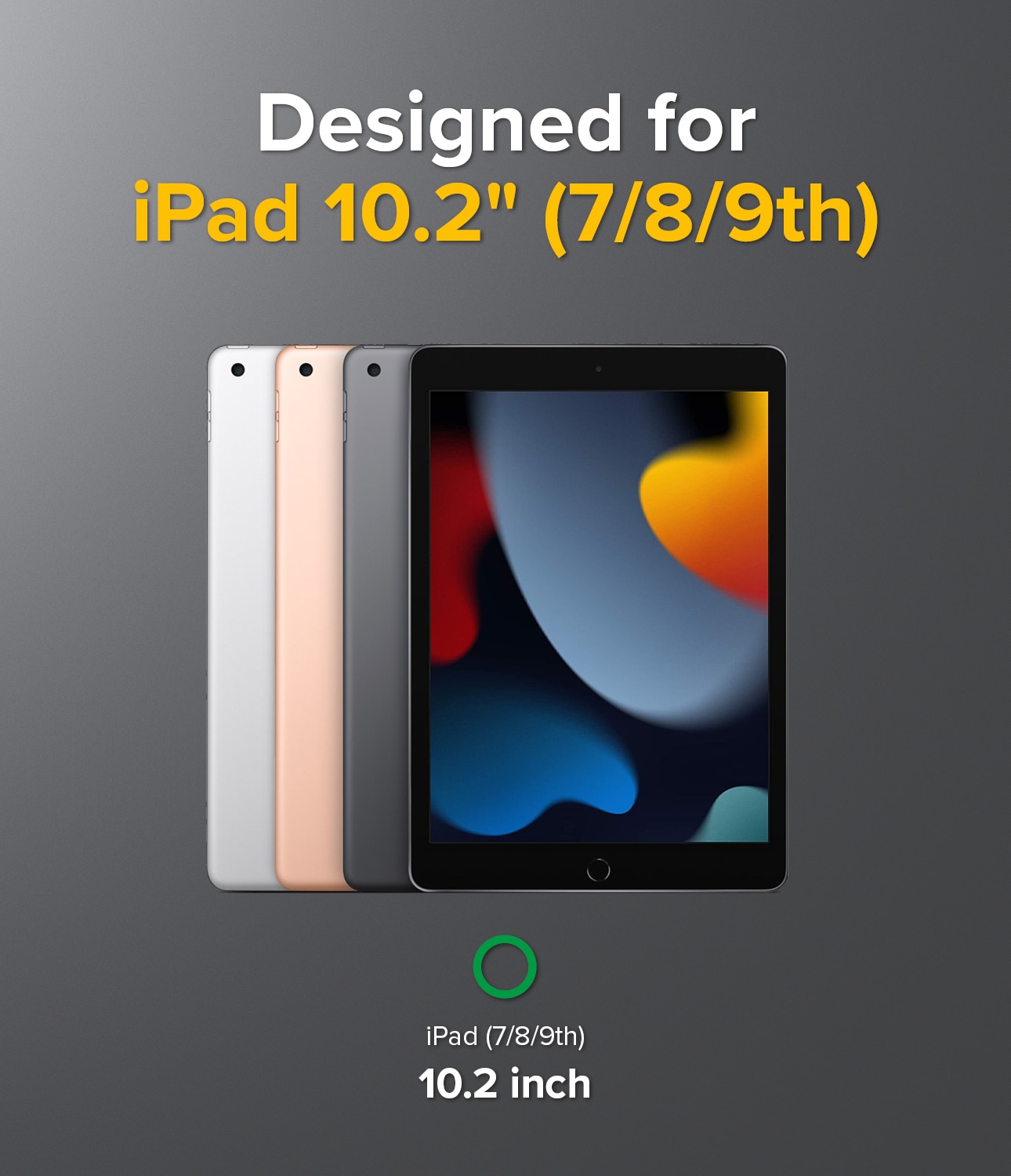 Fusion Plus Case iPad 10.2 9th Gen (2021) White/Lime Glow