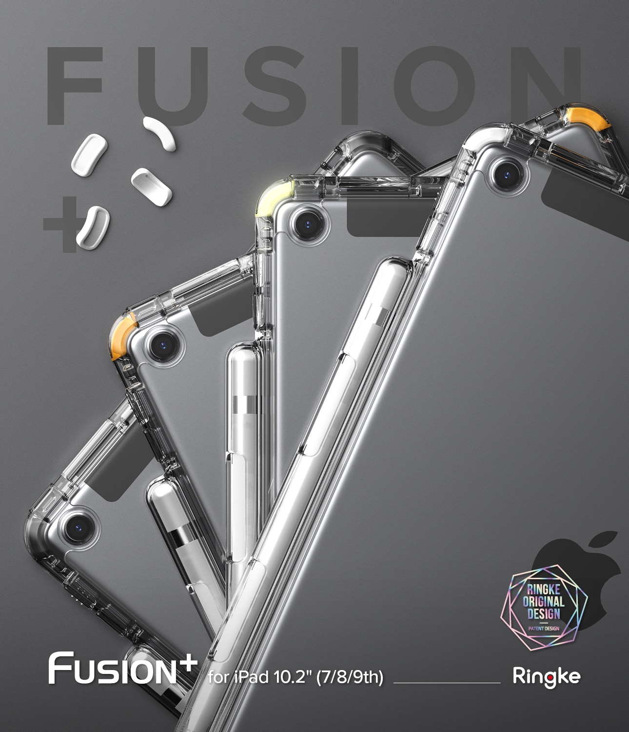 Fusion Plus Case iPad 10.2 8th Gen (2020)  White/Lime Glow