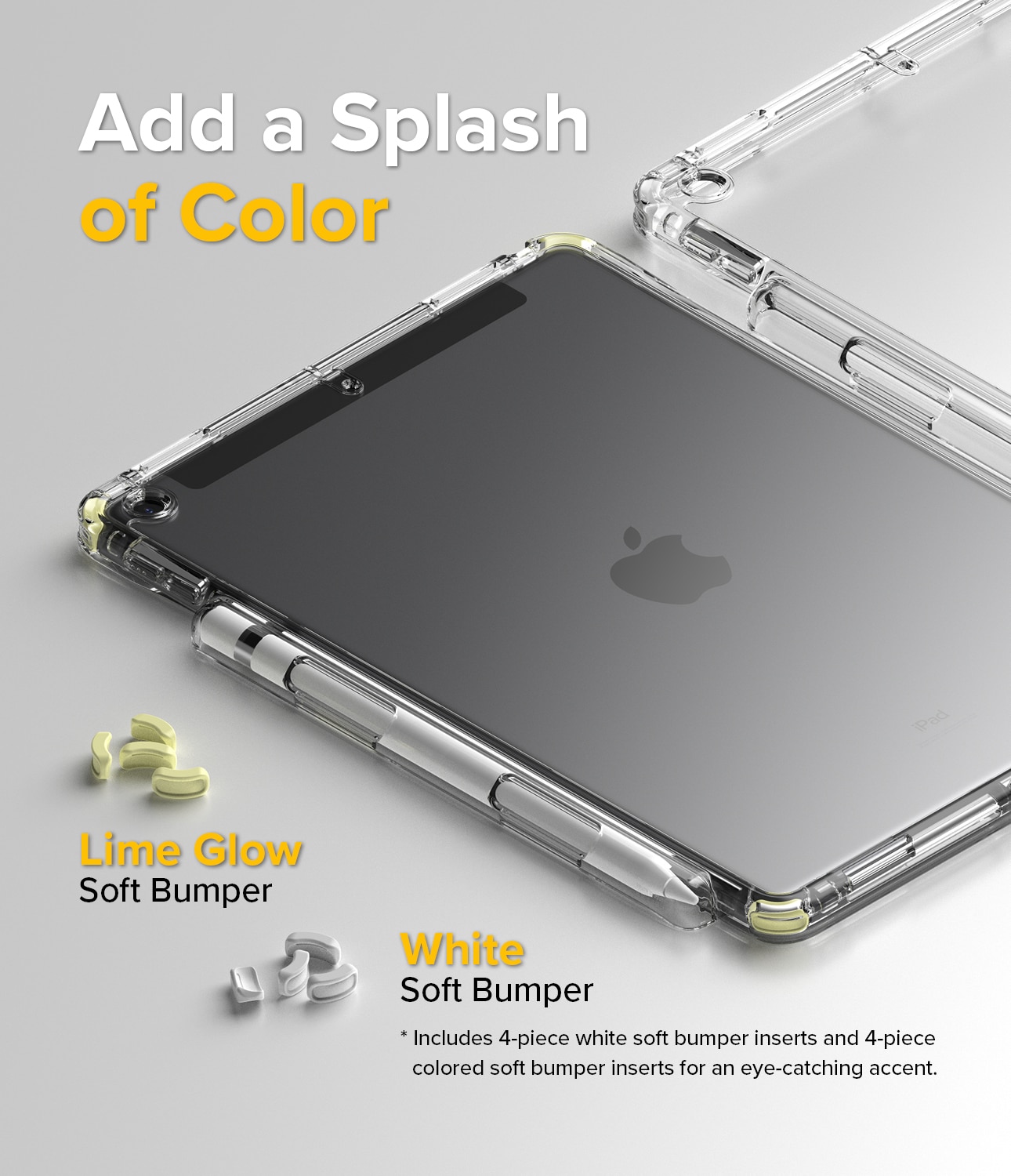 Fusion Plus Case iPad 10.2 8th Gen (2020)  White/Lime Glow