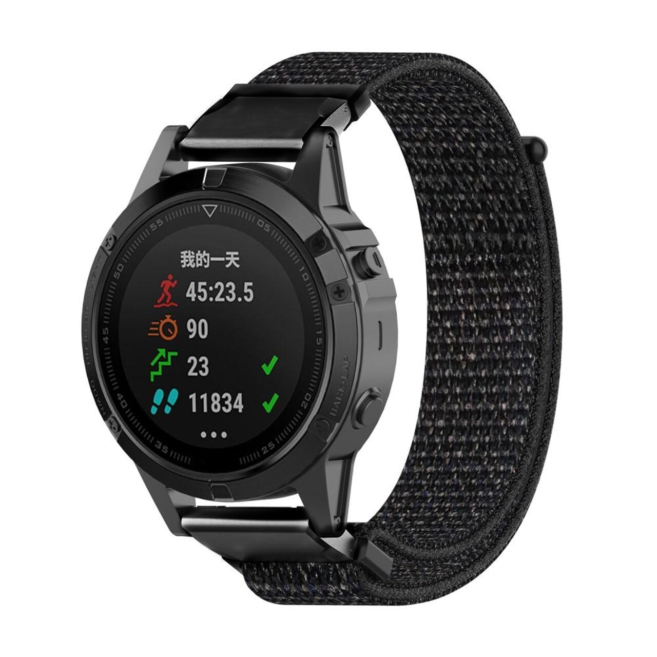 Nylonarmband Garmin Fenix 6 svart