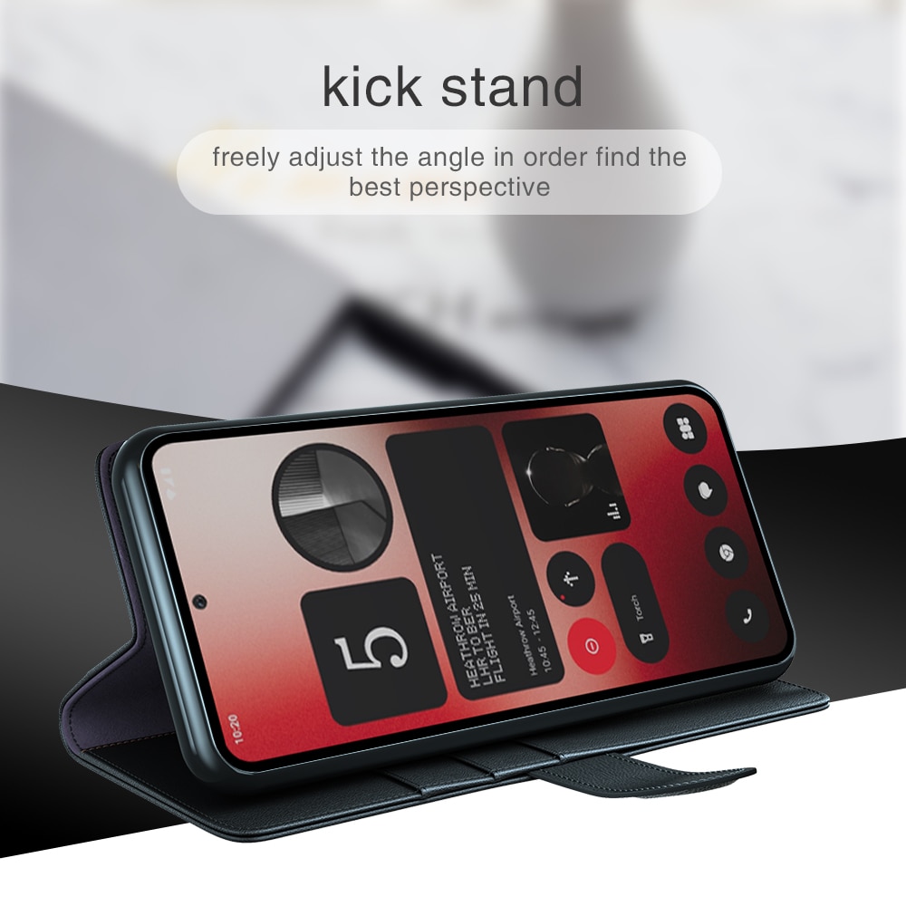 Äkta Läderfodral Nothing Phone 2a Svart
