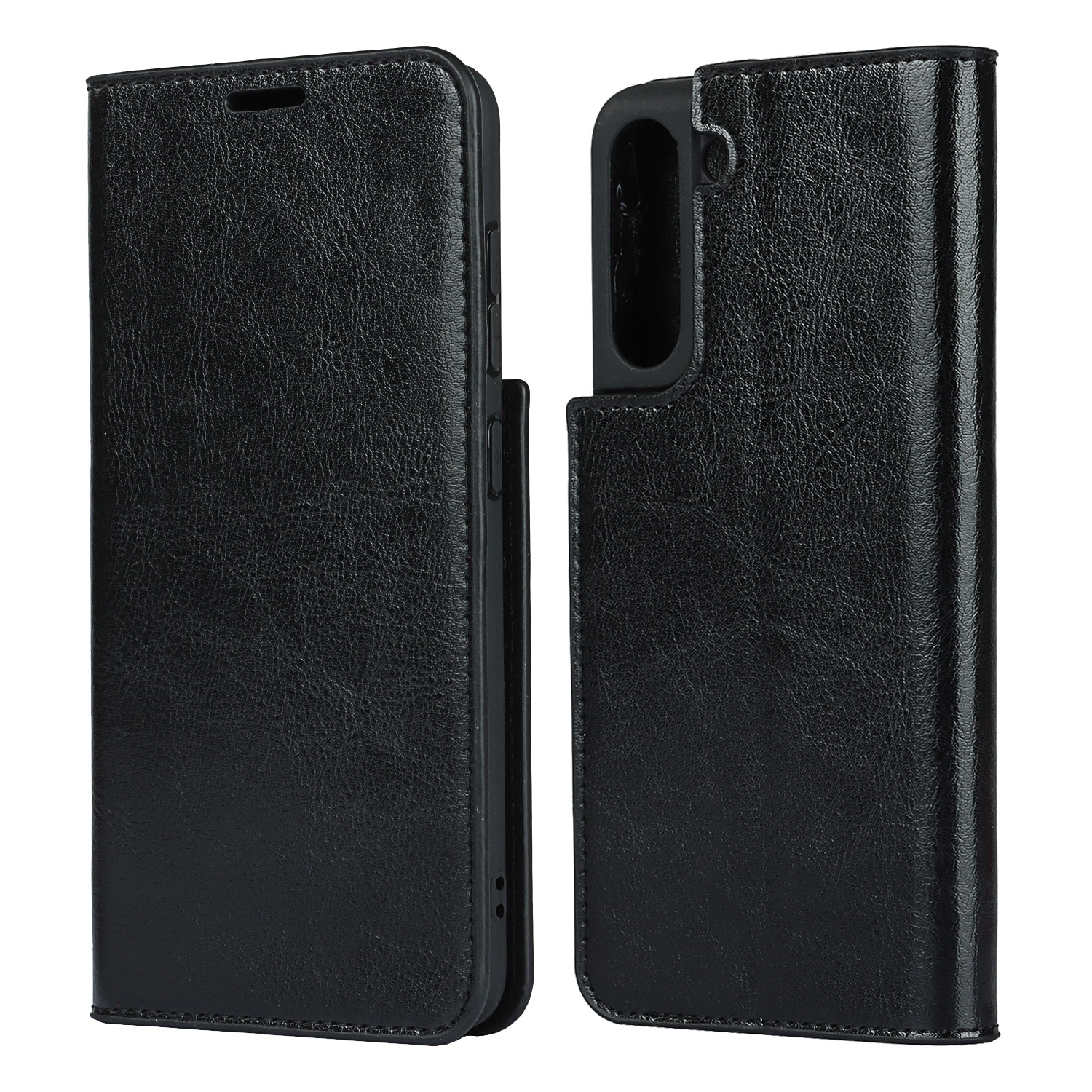 Mobilfodral Äkta Läder Samsung Galaxy S21 svart