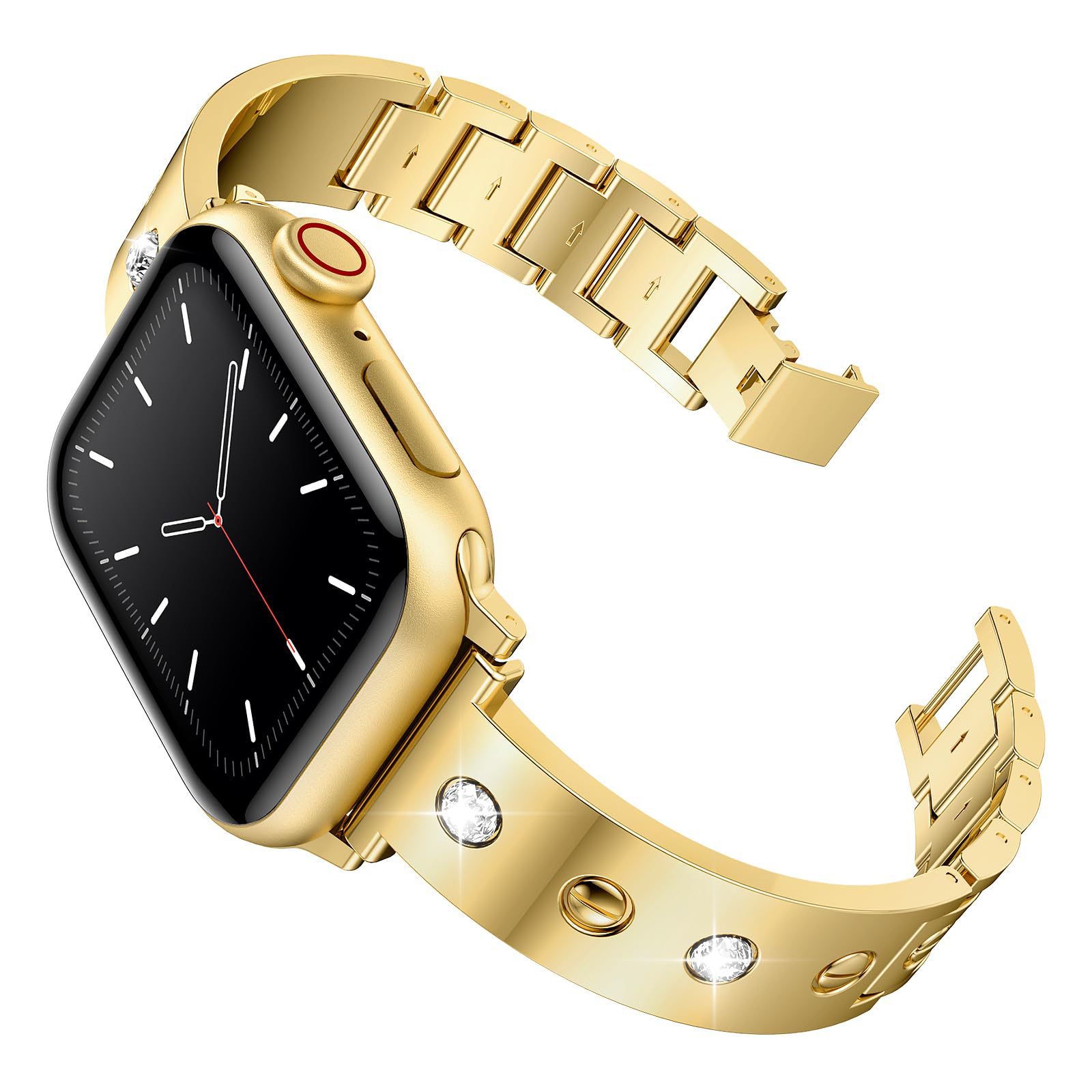 Bangle Diamond Bracelet Apple Watch 41mm Series 7 guld