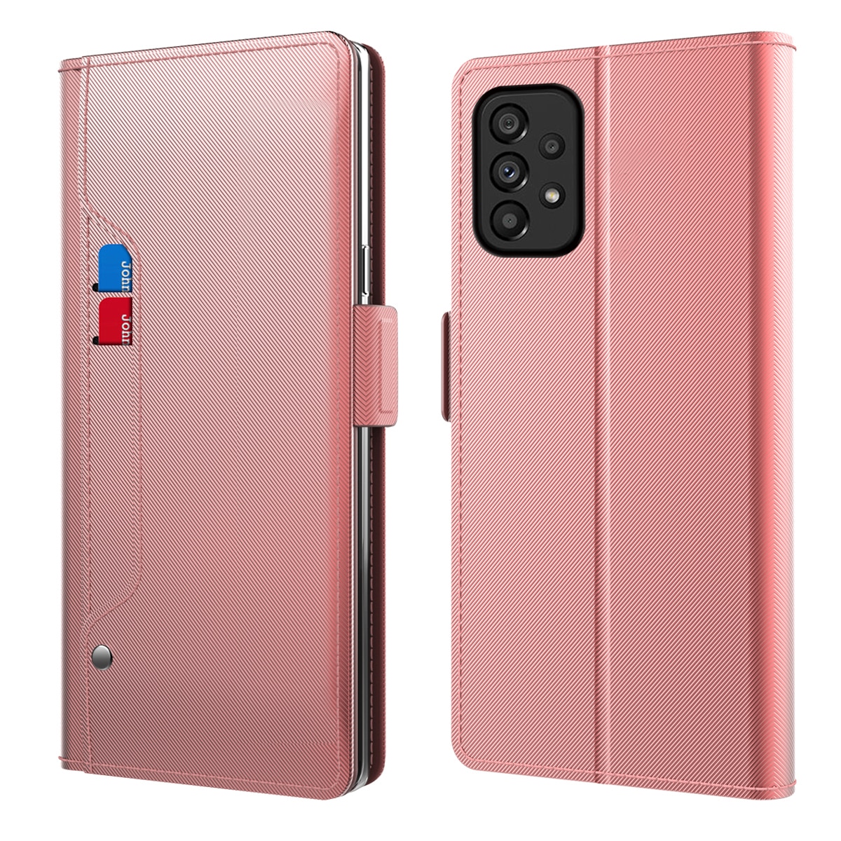 Plånboksfodral Spegel Samsung Galaxy A53 rosa guld