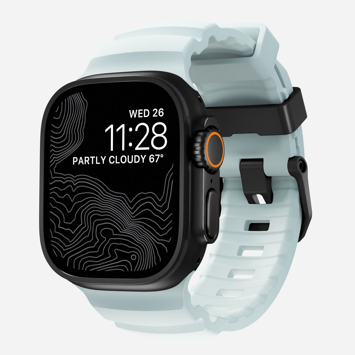 Apple Watch Ultra 49mm 2nd Gen Rocky Point Band Icy Blue Glow (Black Hardware) - Limited edition