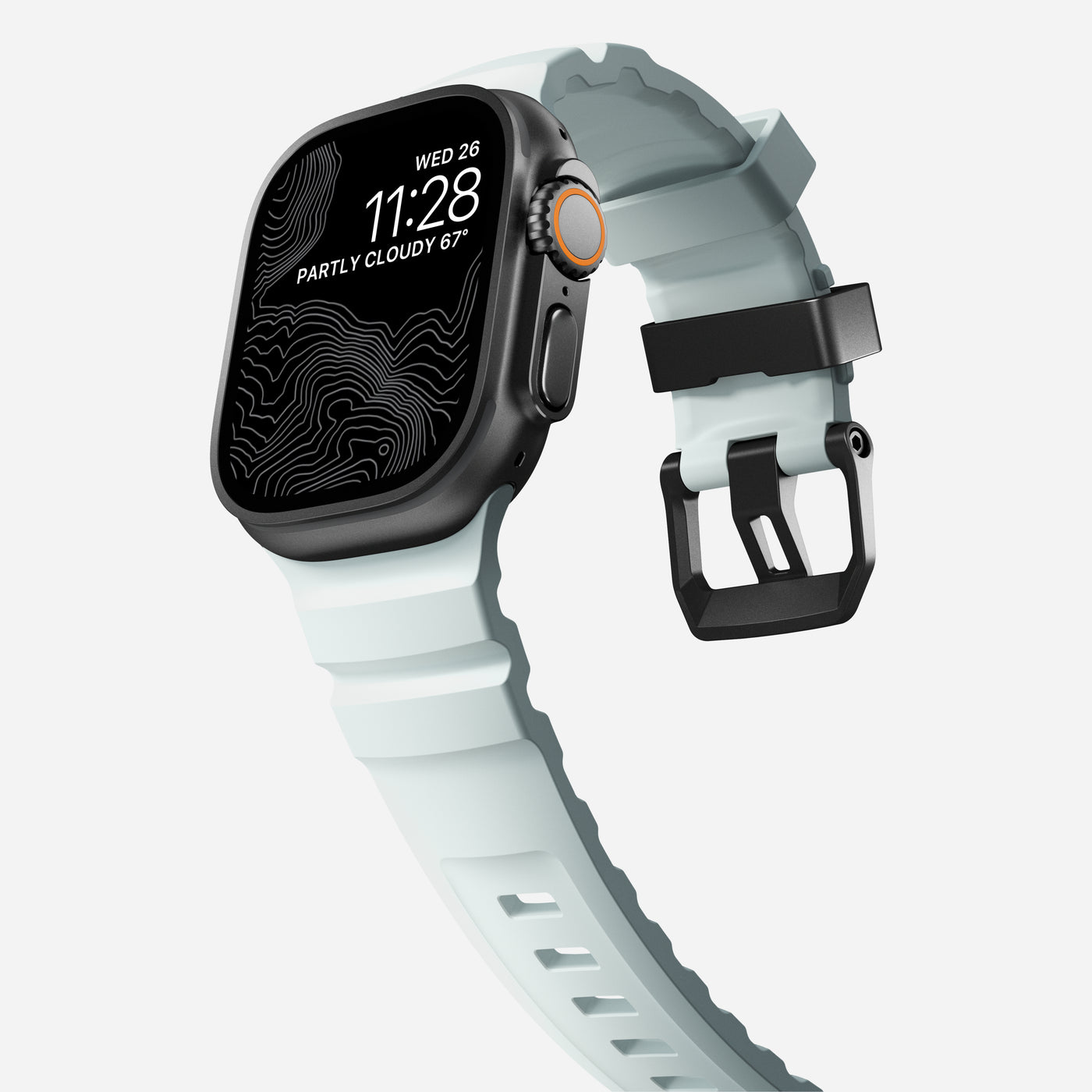Apple Watch Ultra 49mm 2nd Gen Rocky Point Band Icy Blue Glow (Black Hardware) - Limited edition