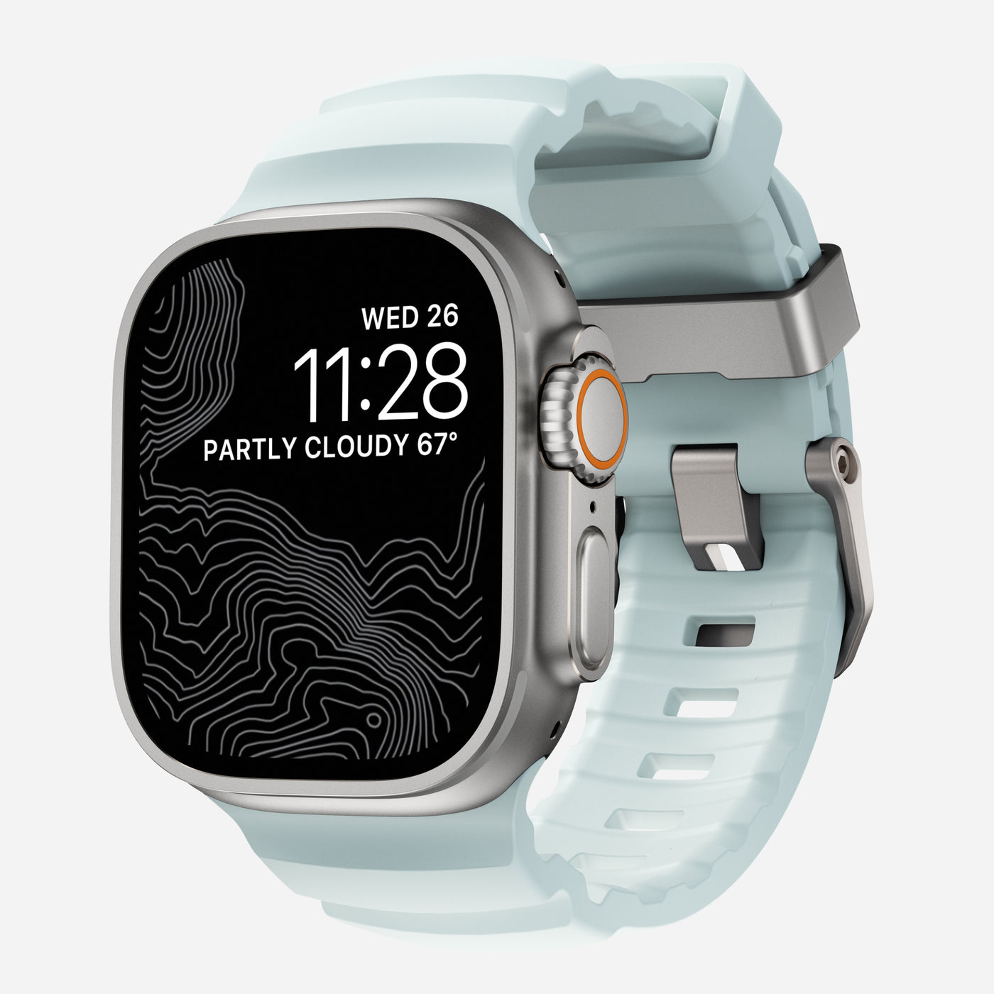 Apple Watch Series 1-3 42mm Rocky Point Band Icy Blue Glow (Natural Hardware) - Limited edition