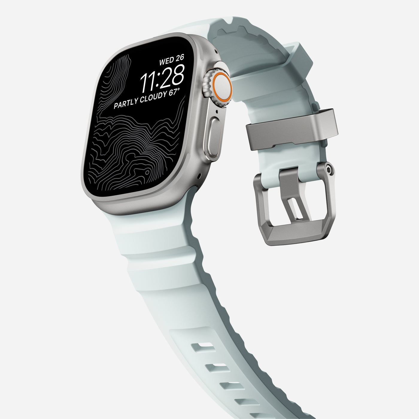 Apple Watch Series 1-3 42mm Rocky Point Band Icy Blue Glow (Natural Hardware) - Limited edition