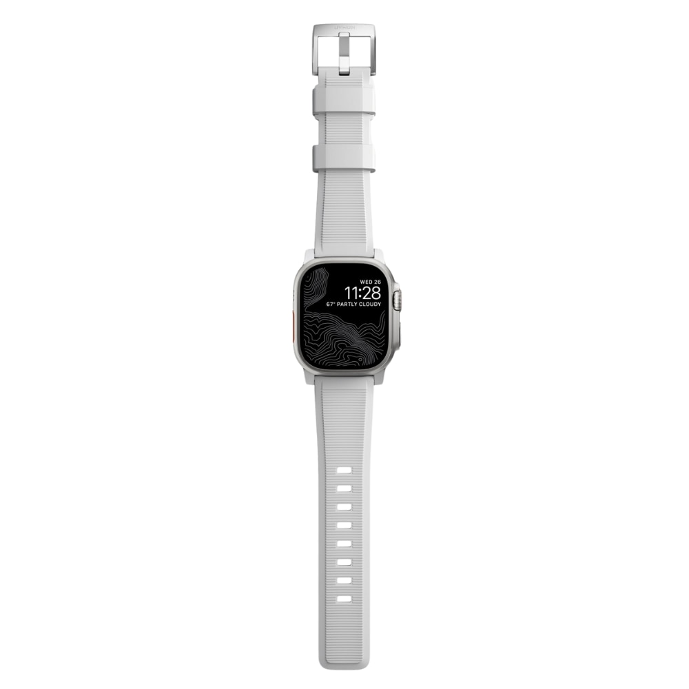 Apple Watch 45mm Series 9 Rugged Band White (Silver Hardware) - Limited edition