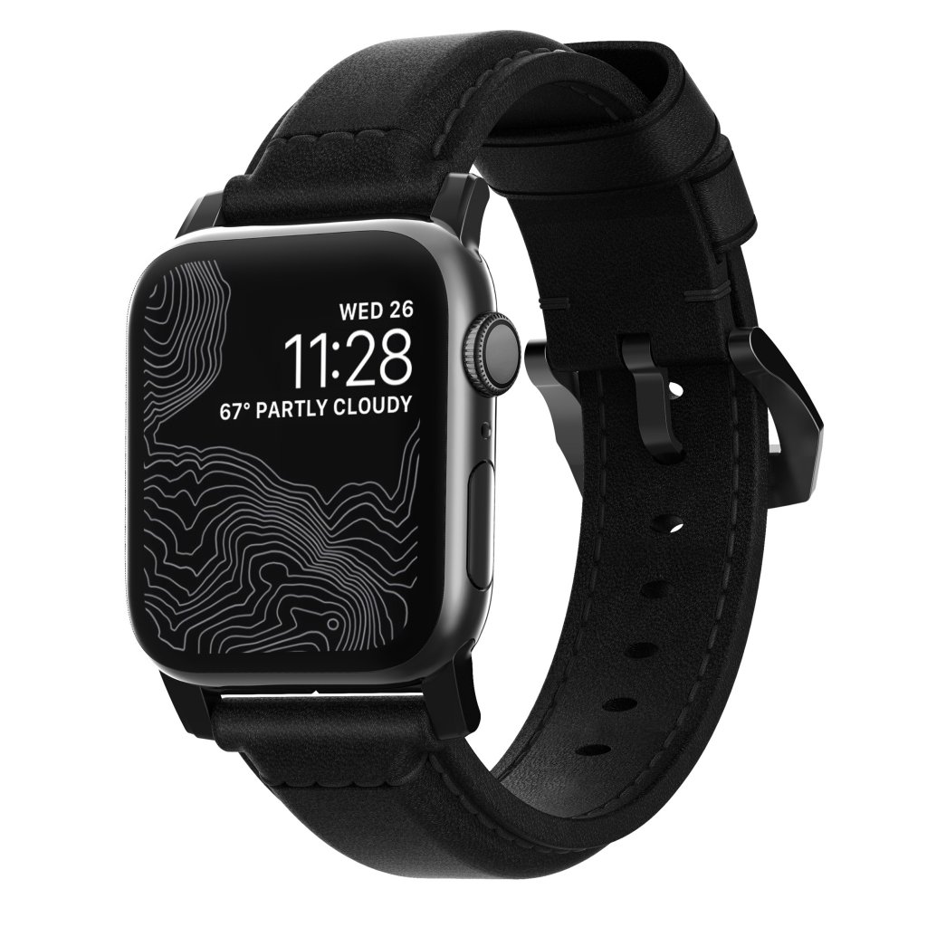 Traditional Band Apple Watch 45mm Series 8 Black (Black Hardware)